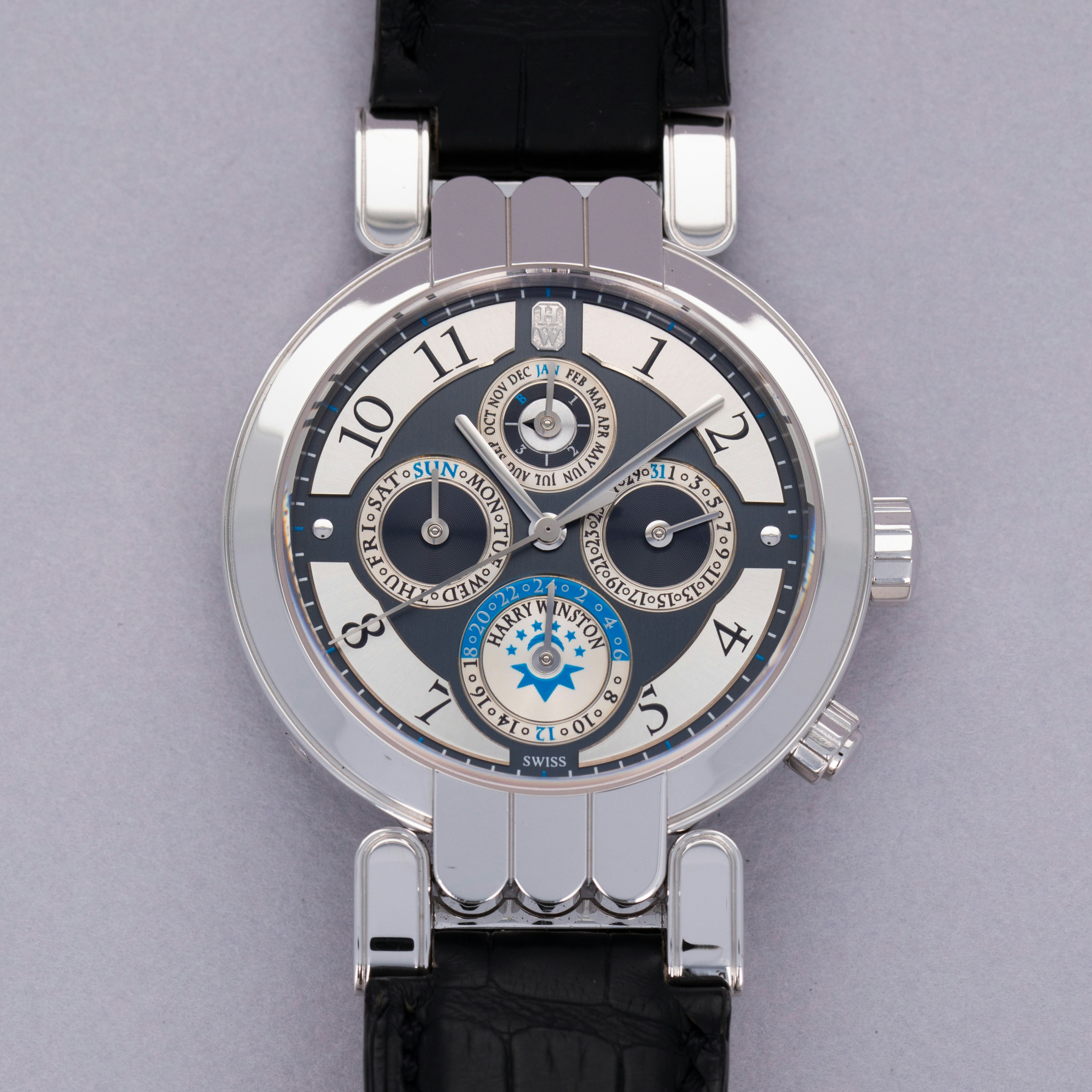 Thumbnail for HARRY WINSTON PREMIER PERPETUAL CALENDAR TIMEZONE 200-MAWPC38 18k WG