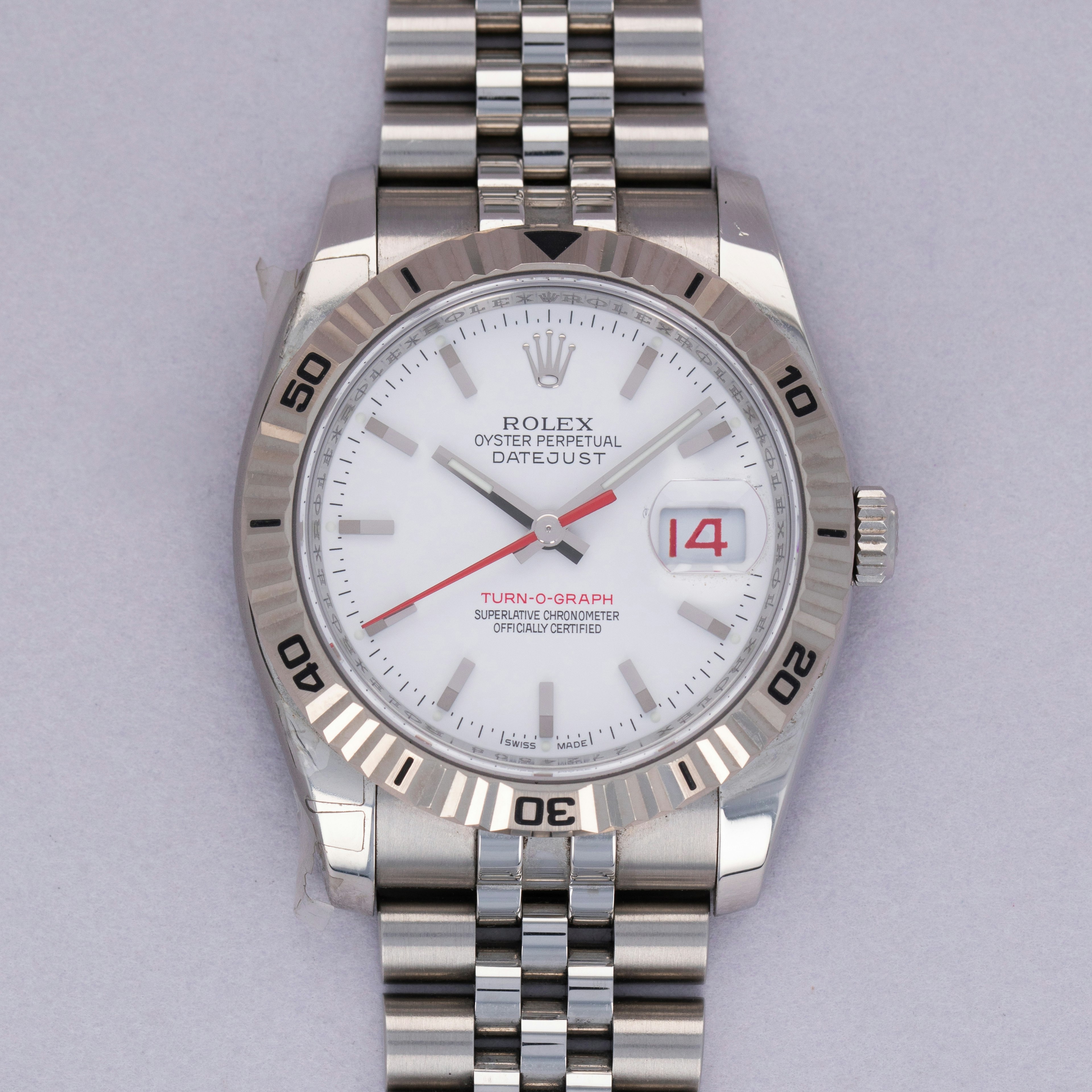 Thumbnail for Rolex Turn-O-Graph 116264 White Dial 30 Year Award watch for the Kuwait Oil Company with Guarantee