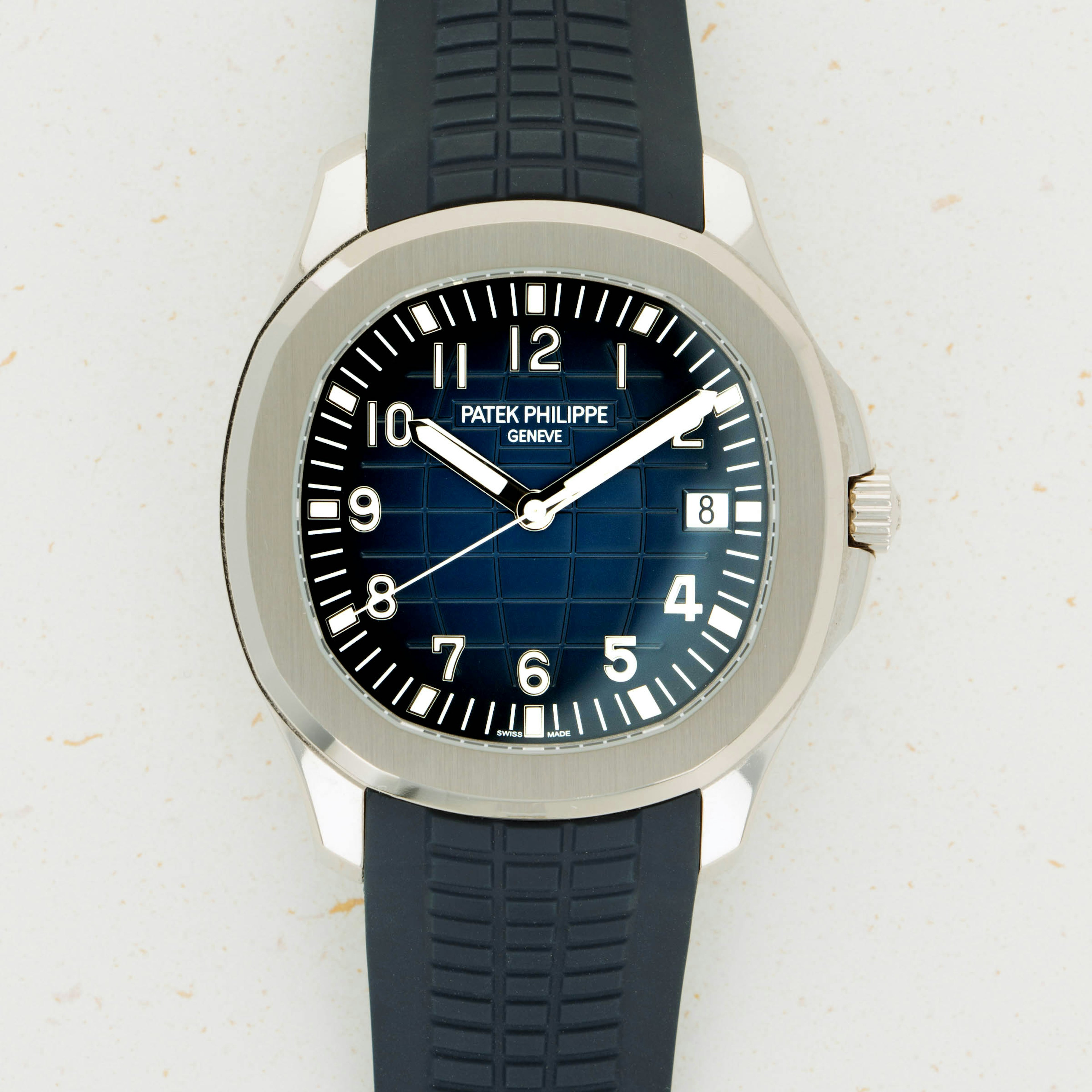 Thumbnail for Patek Philippe Jumbo White Gold Aquanaut Blue Dial 5168G-001