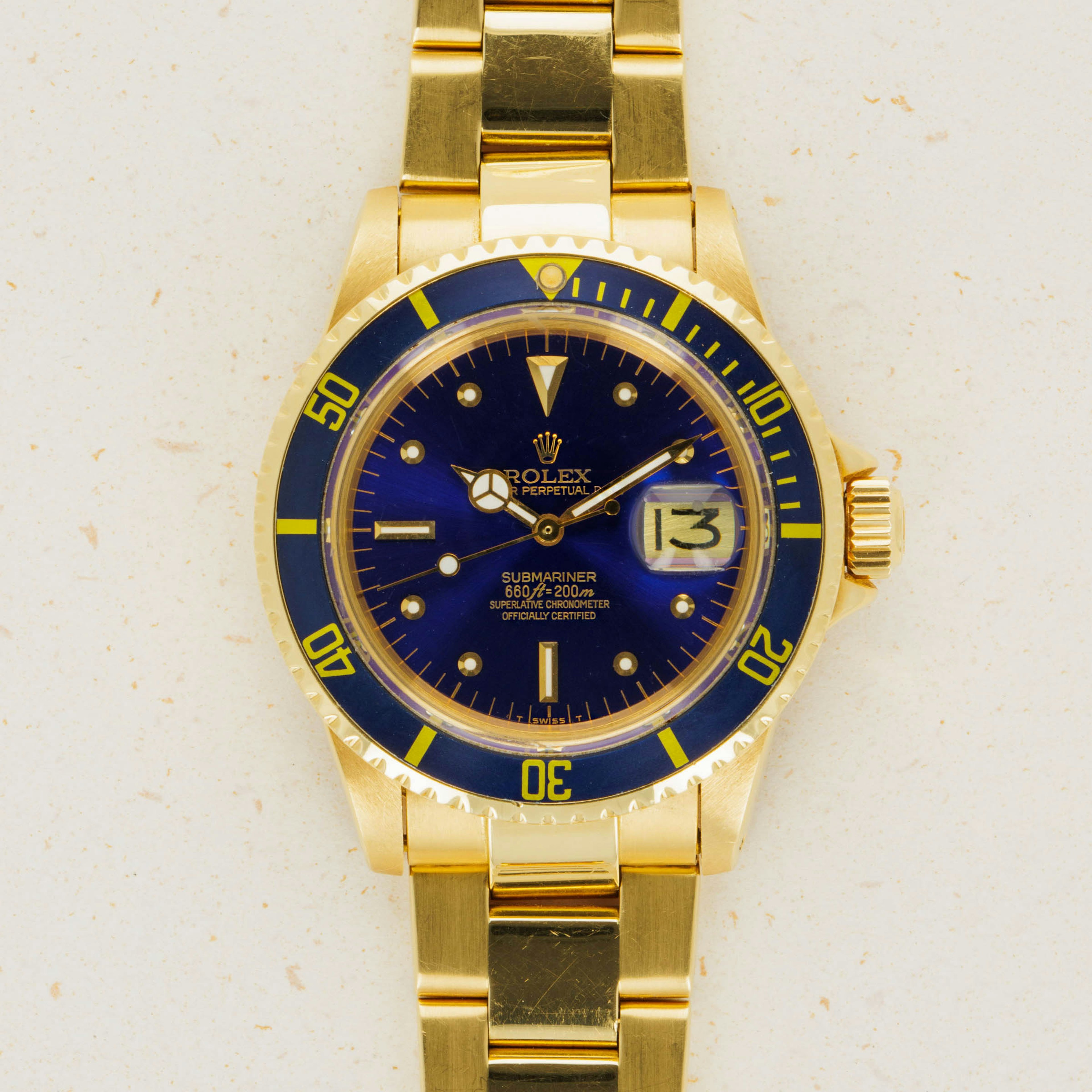 Thumbnail for Rolex Submariner 1680 18k Blue Dial