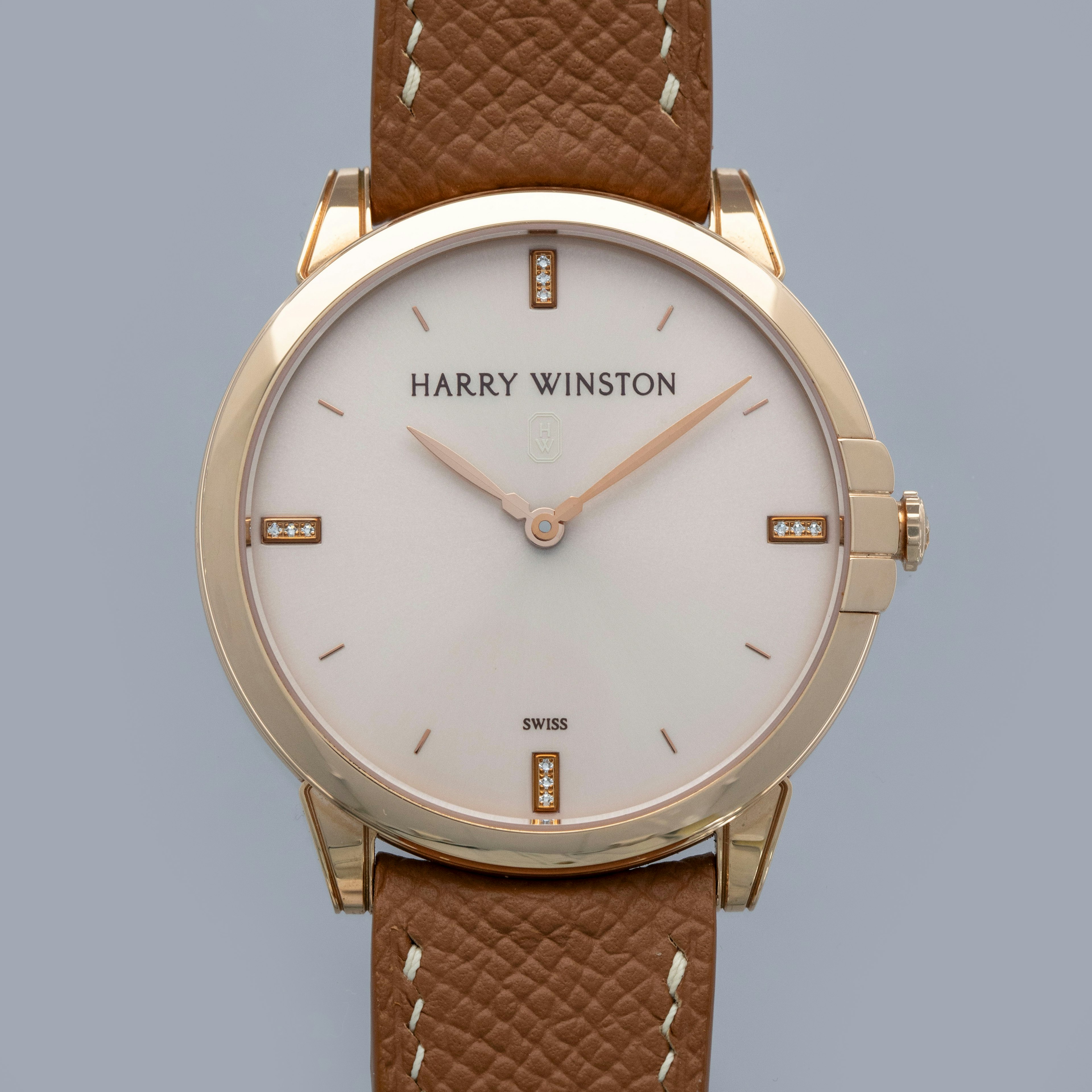 Thumbnail for Harry Winston Midnight Quartz 450/UQ39R Diamond Index 18k RG