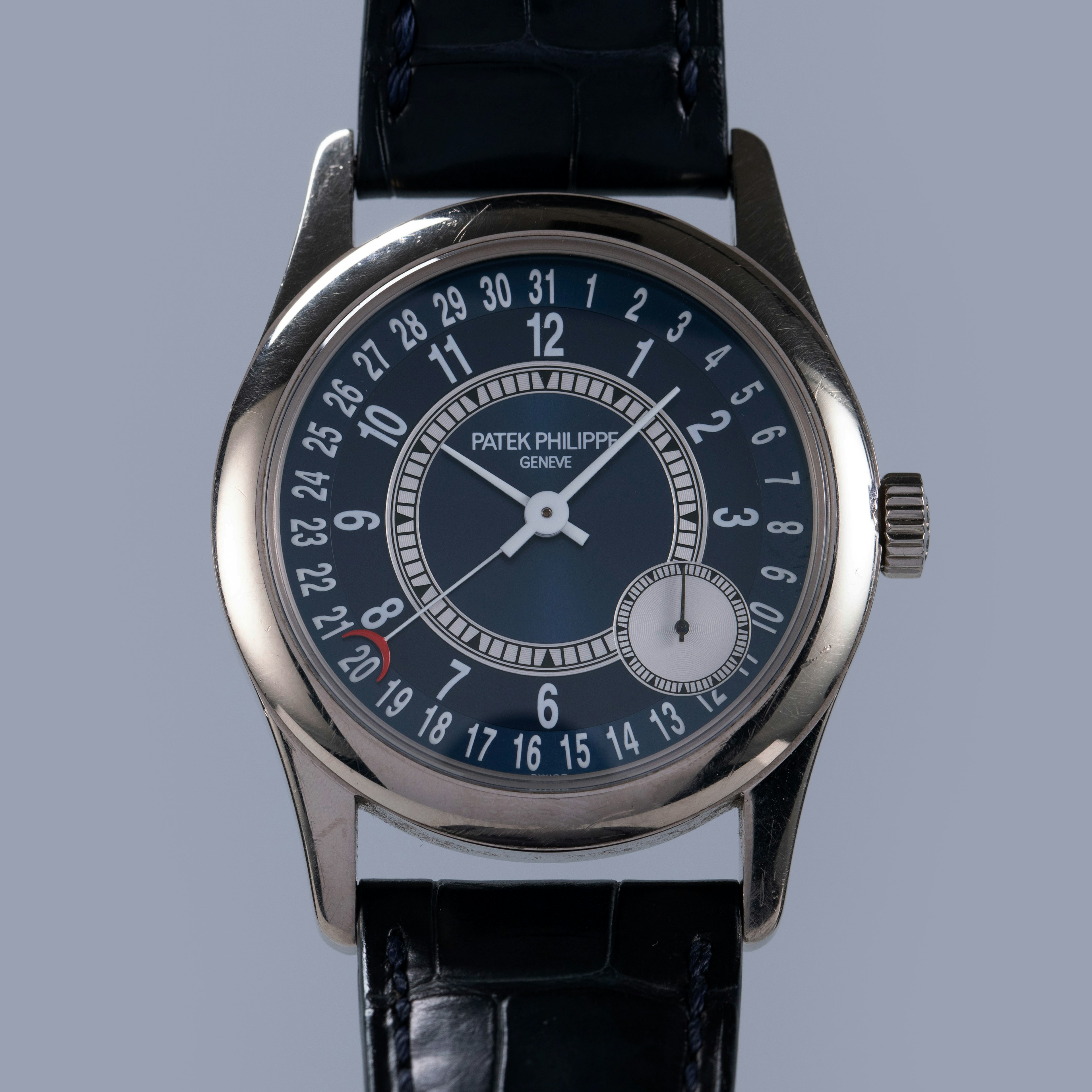 Thumbnail for Patek Philippe Calatrava 6000G-012 Blue Dial 18K WG