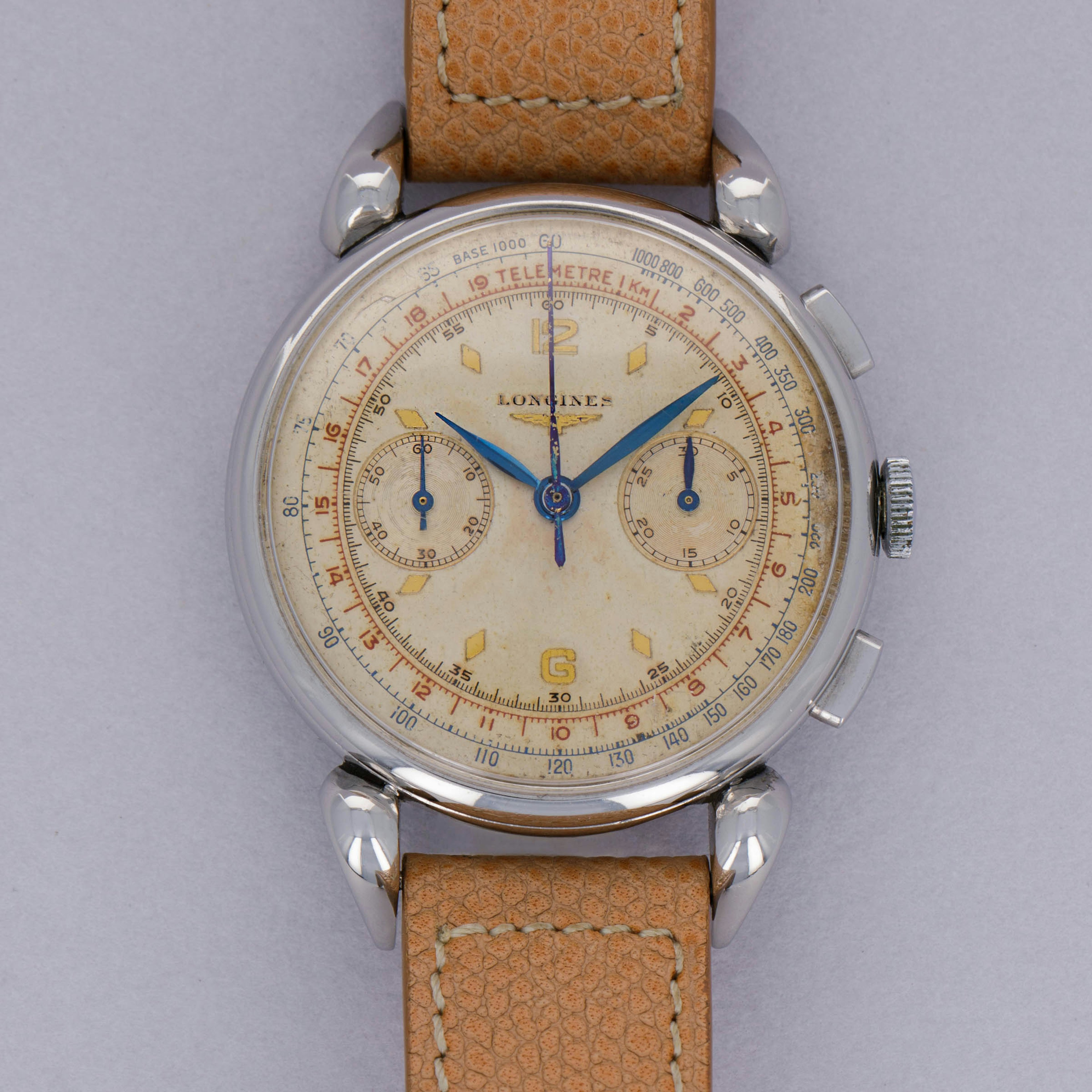 Thumbnail for Longines 30CH Chronograph 23505 Three Color Telemeter Dial