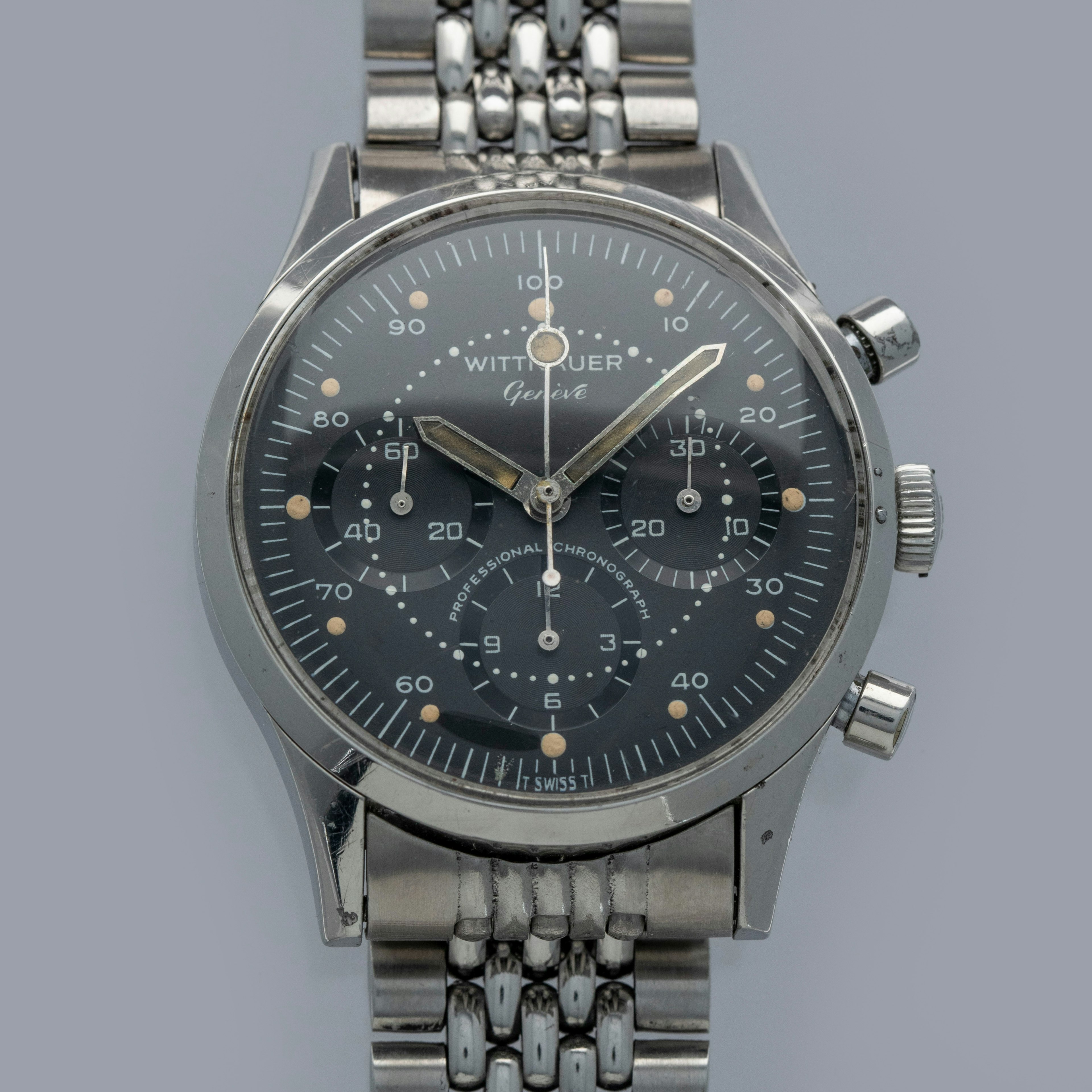 Thumbnail for Wittnauer Professional Chronograph 242T Black Dial