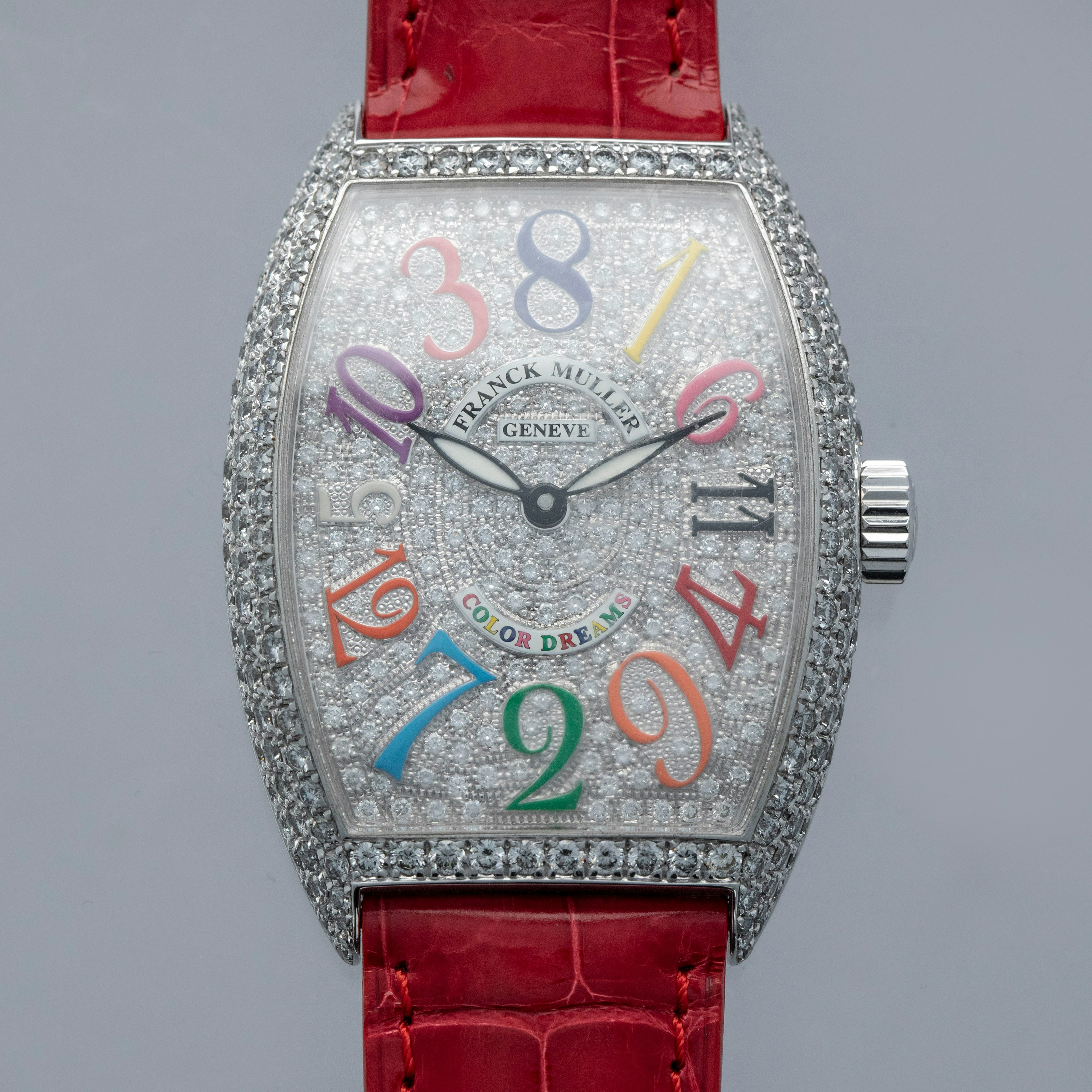 Thumbnail for Franck Muller	Cintree Curvex Crazy Hours Color Dreams 7851 CH COL DRM D CD Diamond Dial and Case 18k WG