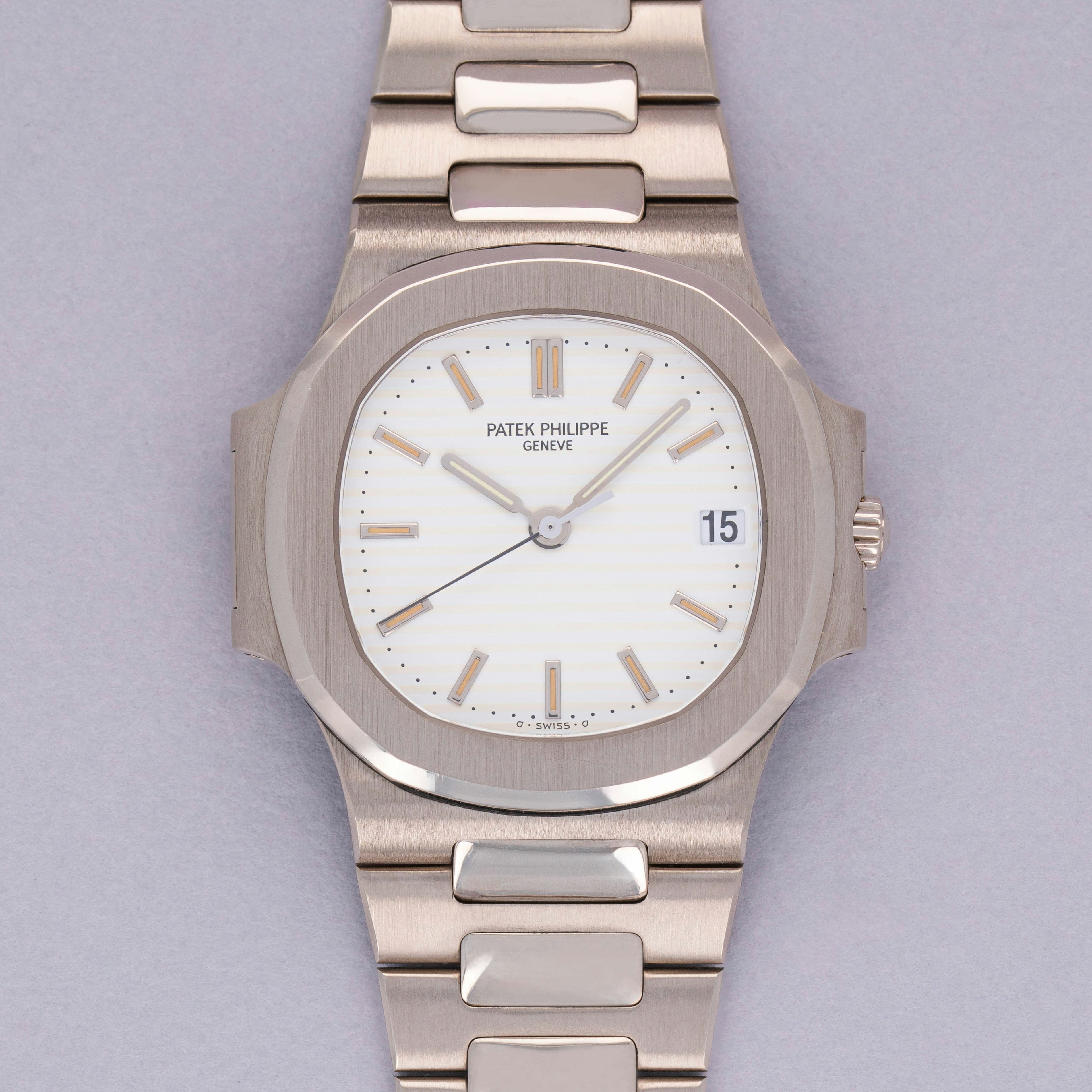 Thumbnail for Patek Philippe Nautilus 3800/1G-010 White Dial 18k WG Box and Papers