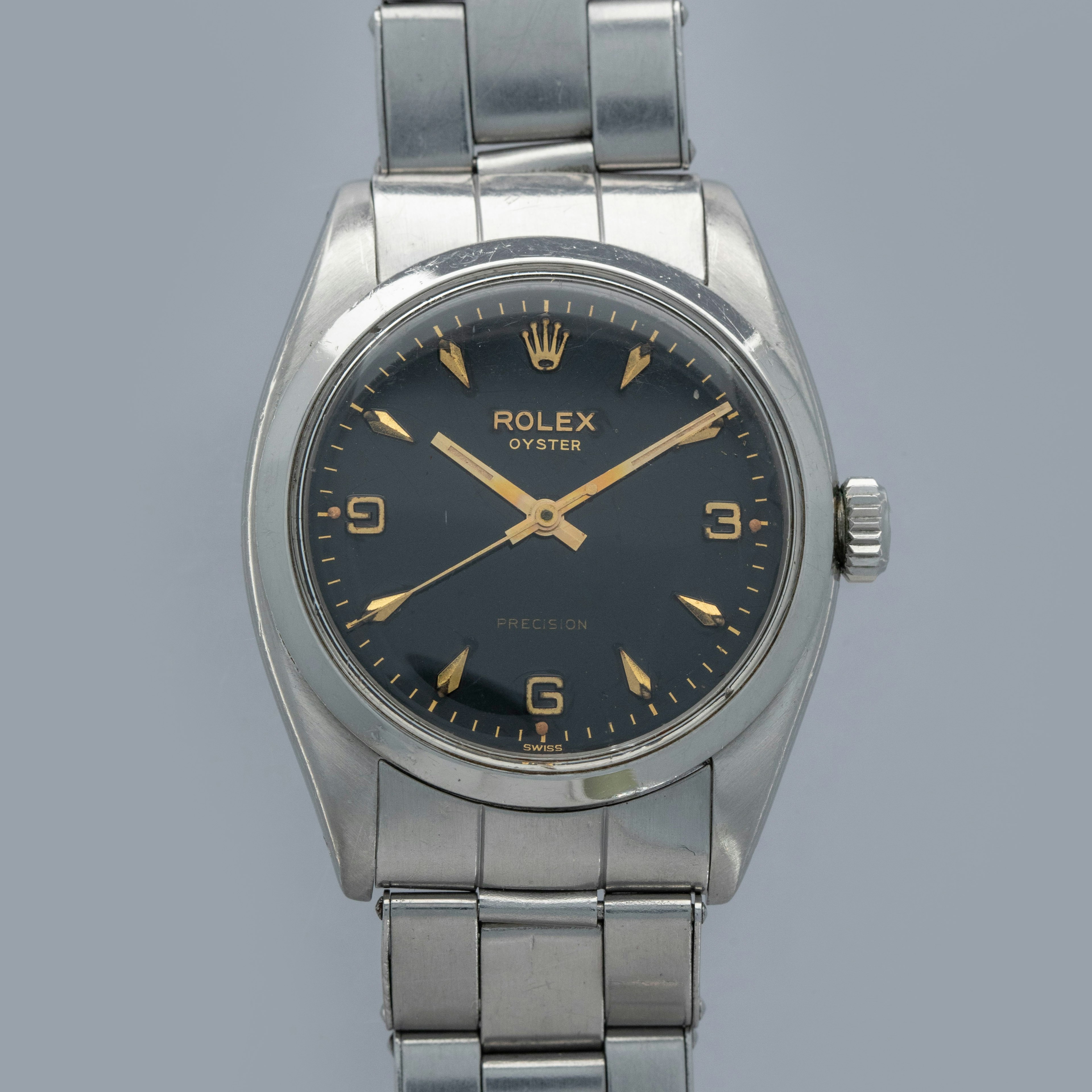 Thumbnail for Rolex Oyster Precision 6426 Black Gilt Dial