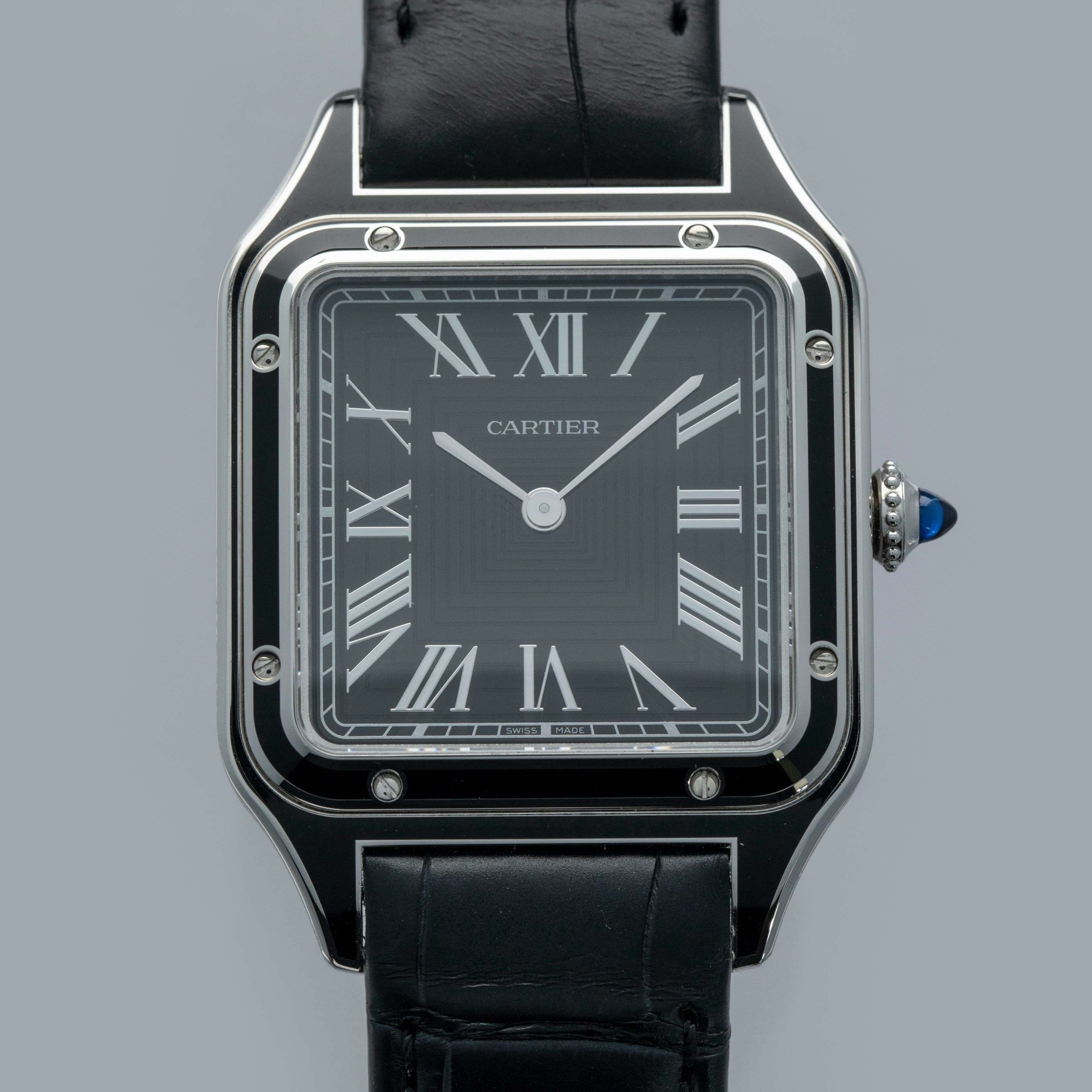 Thumbnail for CARTIER SANTOS DUMONT BLACK LACQUERED STEEL CASE WSSA0046