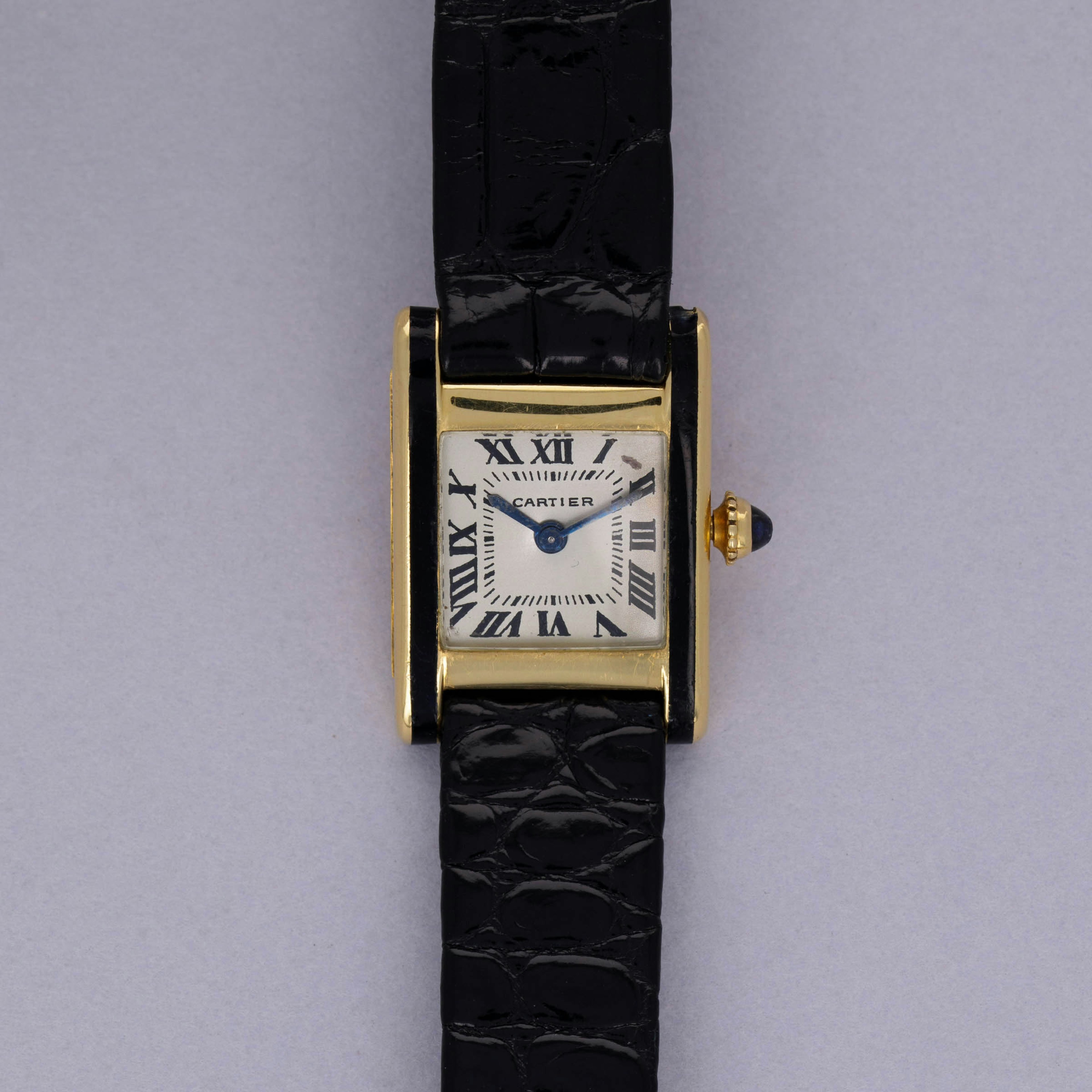 Thumbnail for Cartier Tank Normale Black Enamel Brancards 18k YG