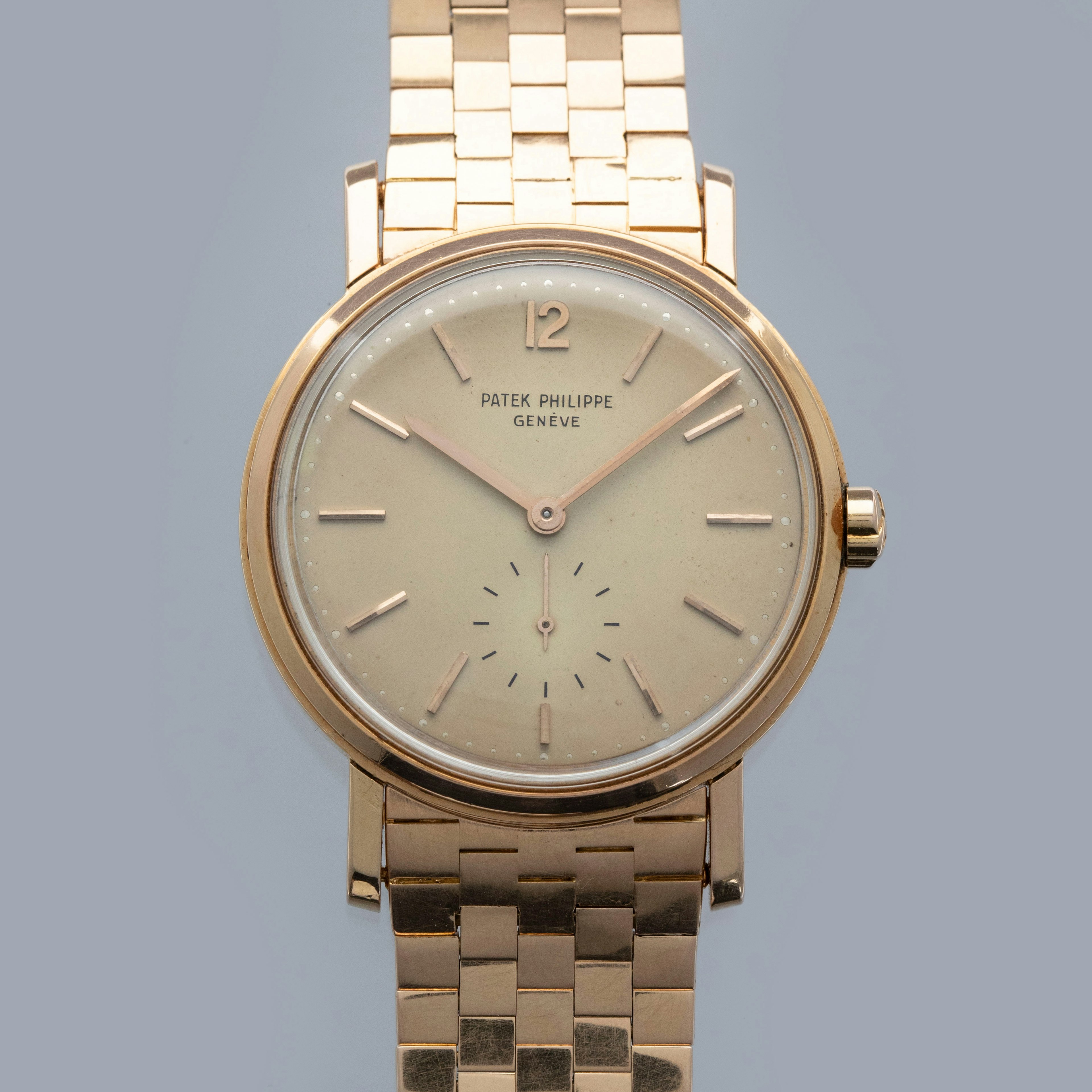 Thumbnail for Patek Philippe Automatic Calatrava 3435R Brick Bracelet 18k RG