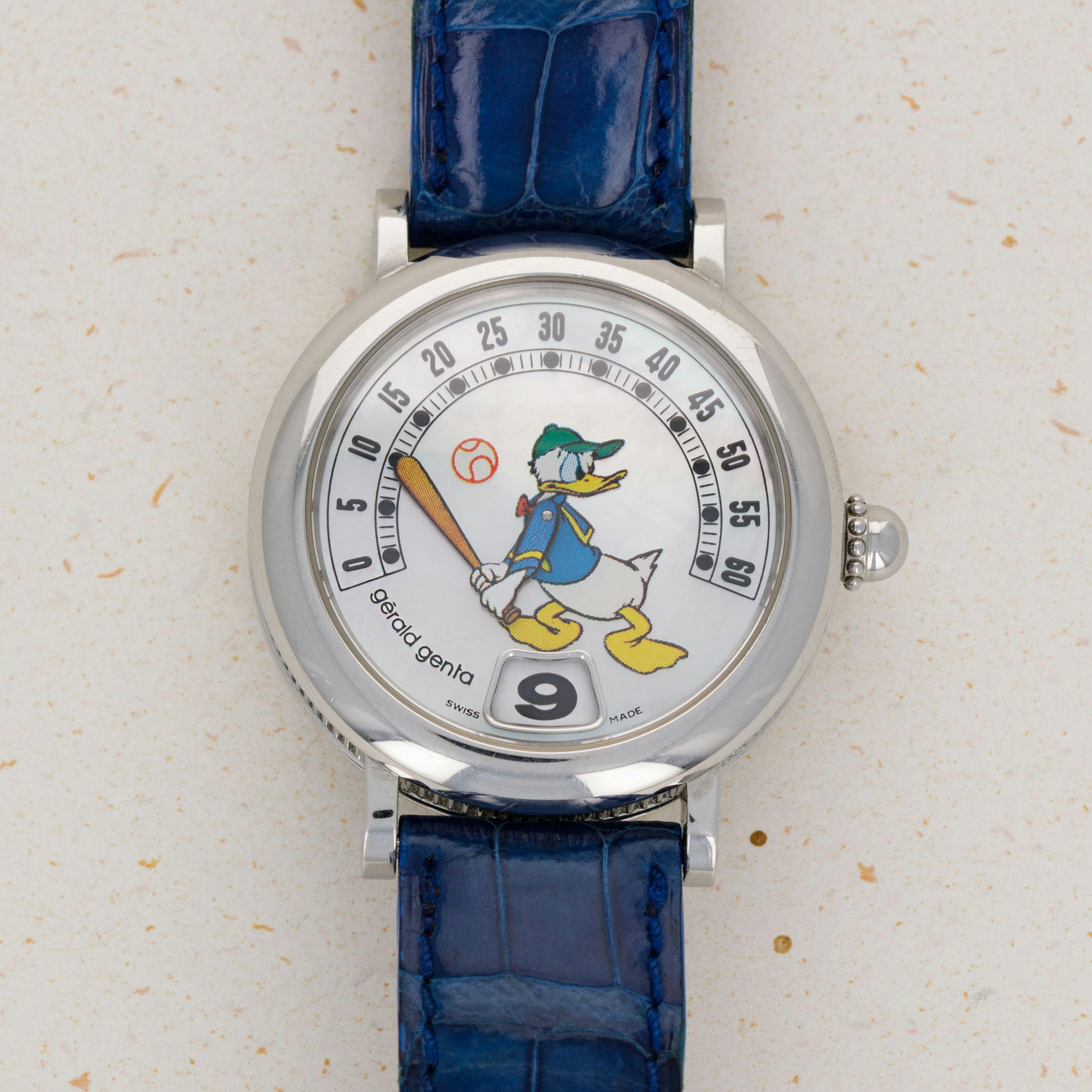 Thumbnail for Gerald Genta Retro G3612 Donald Duck Baseball MOP Dial Steel