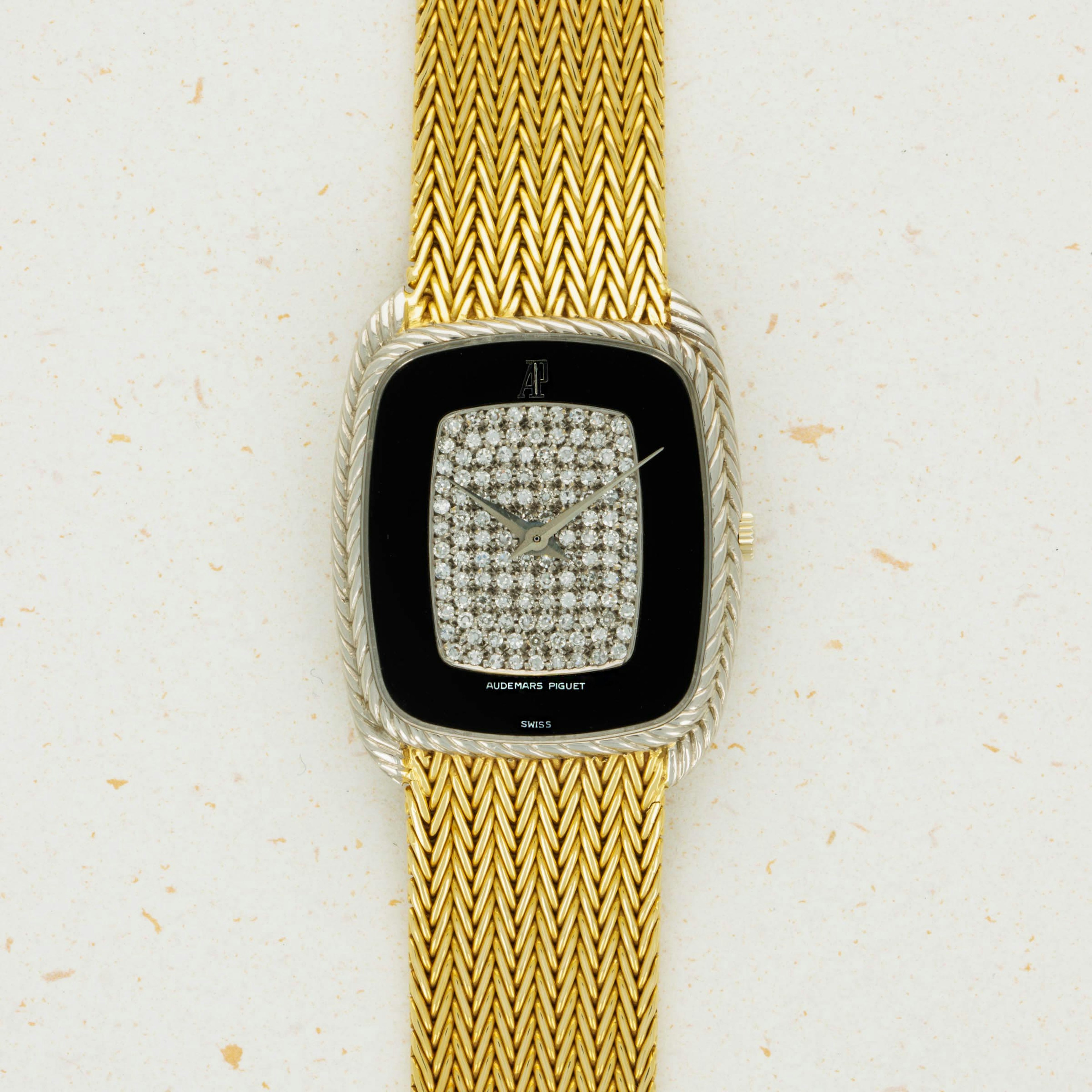 Thumbnail for Audemars Piguet Bi-Color Gold Onyx Diamond Dial Dress Watch