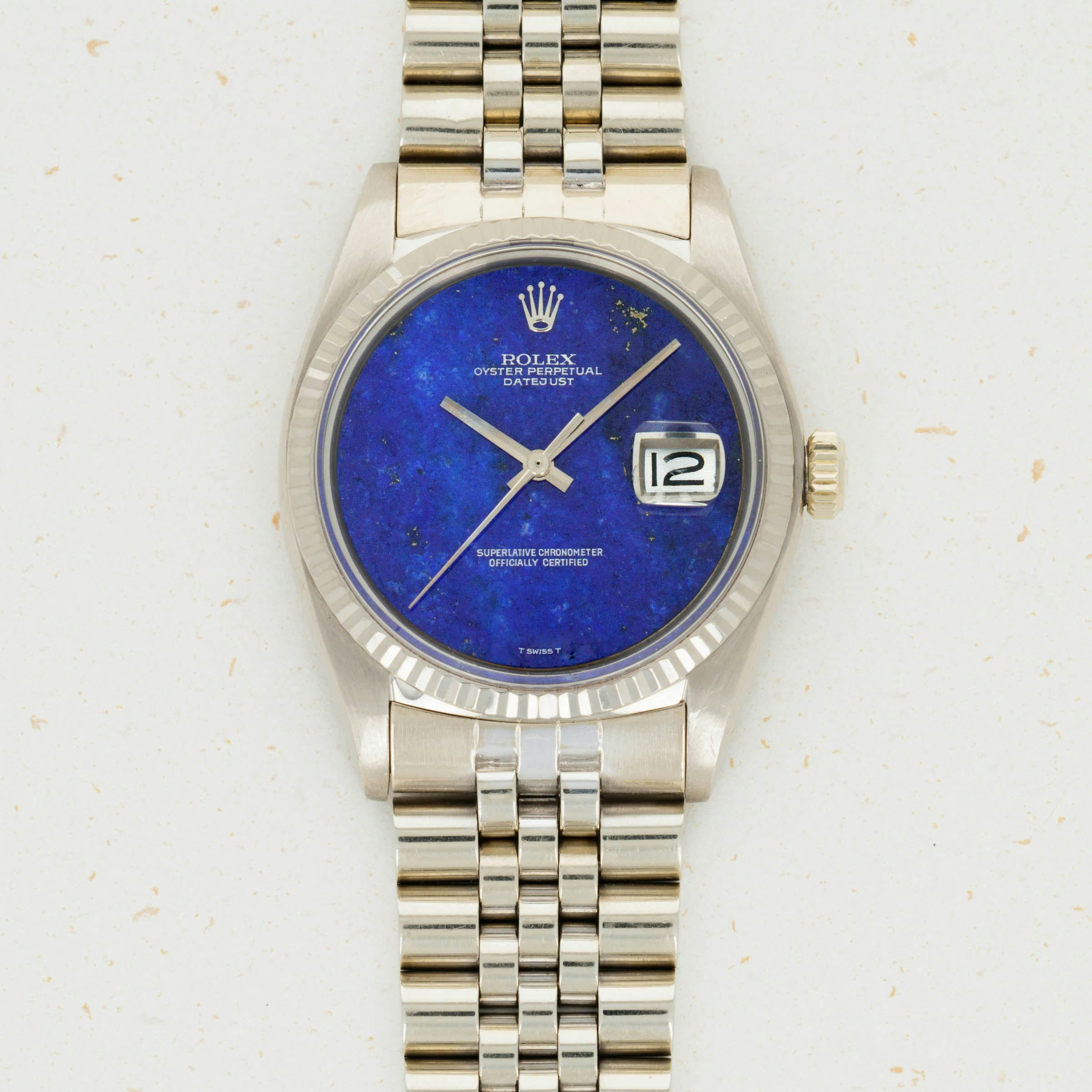 Thumbnail for Rolex White Gold Datejust Lapis Dial 1601