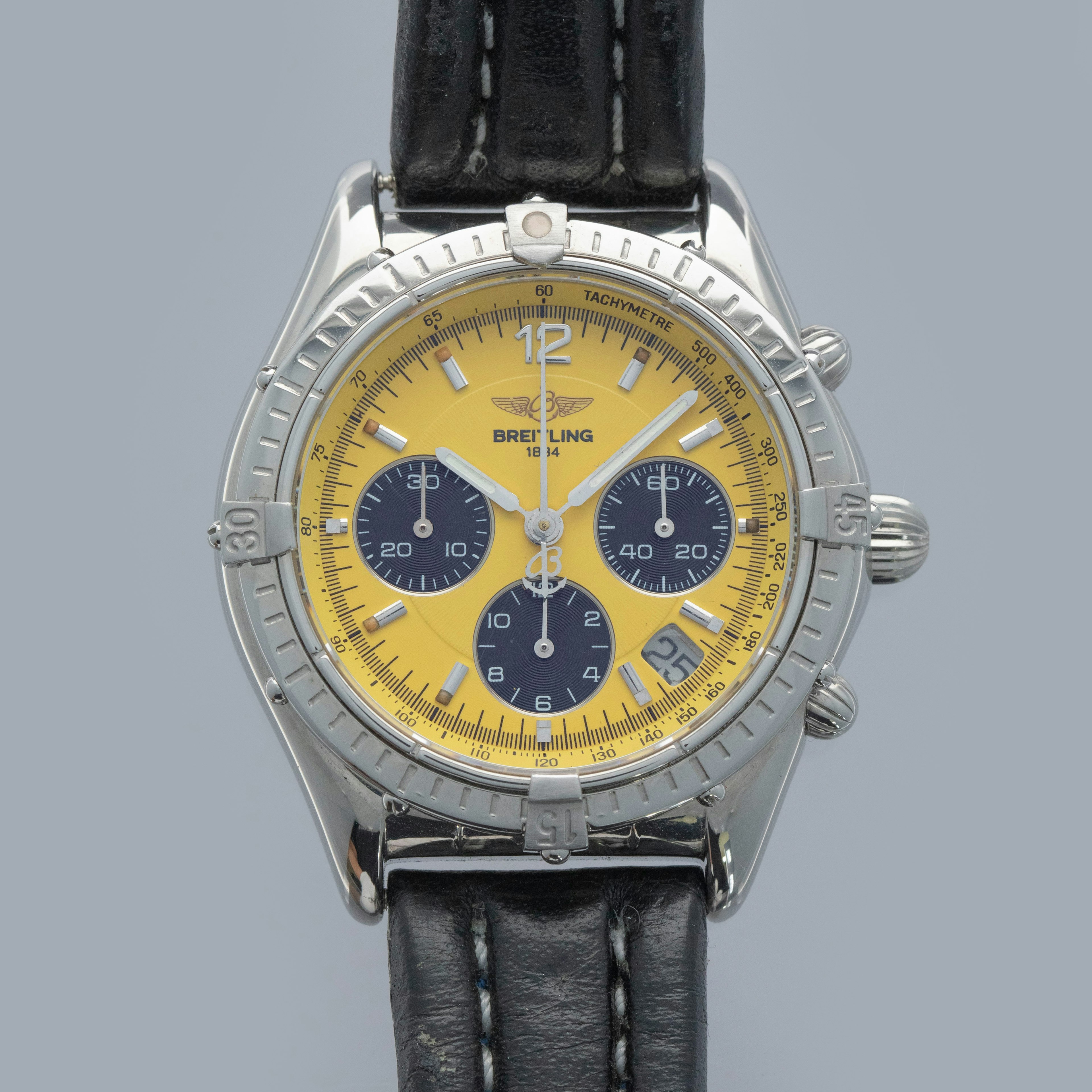 Thumbnail for Breitling Cockpit Chronograph A30012 Yellow Dial "Gordon Ramsay" Box and Papers