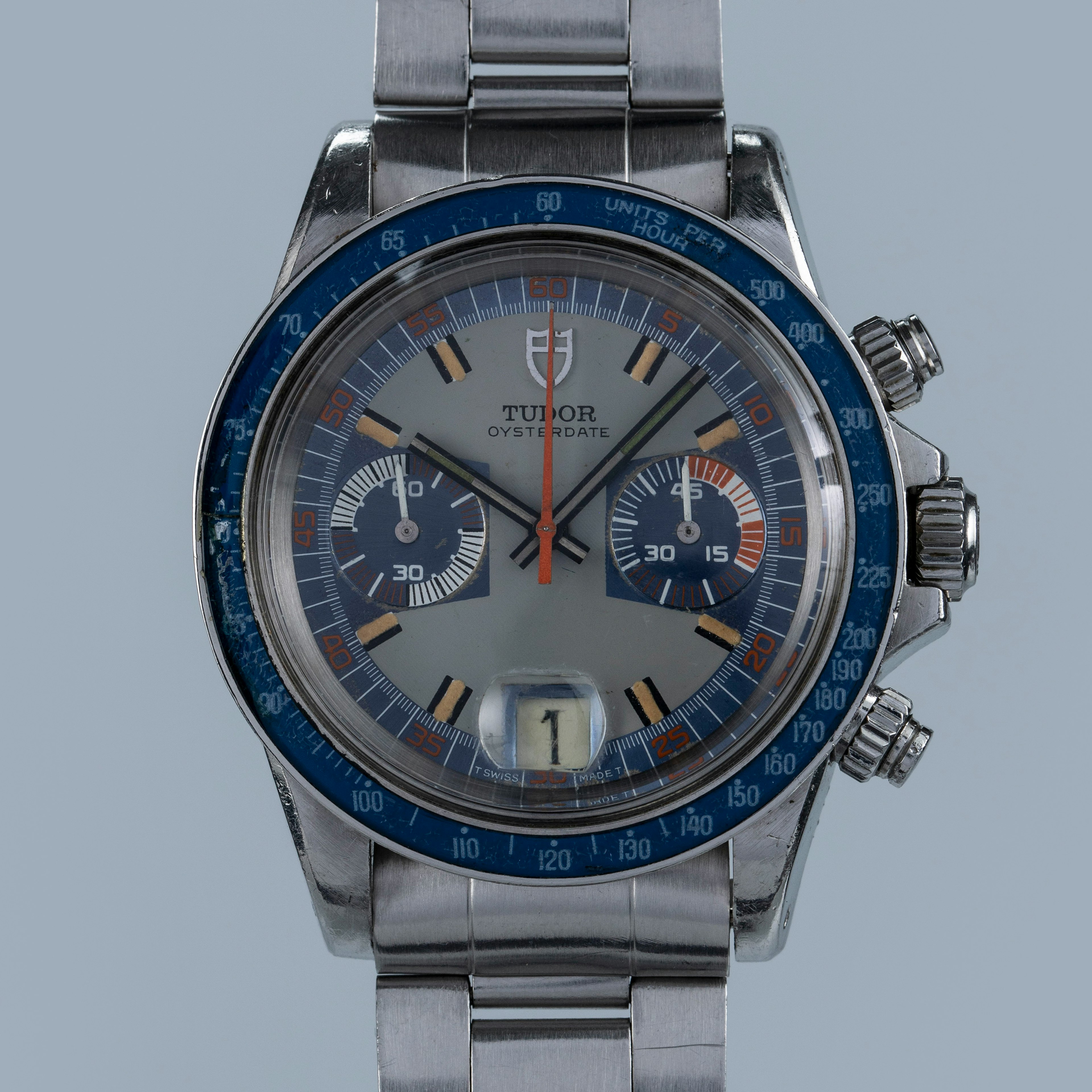 Thumbnail for Tudor Oysterdate Chronograph 7149 "Monte-Carlo" Blue Dial