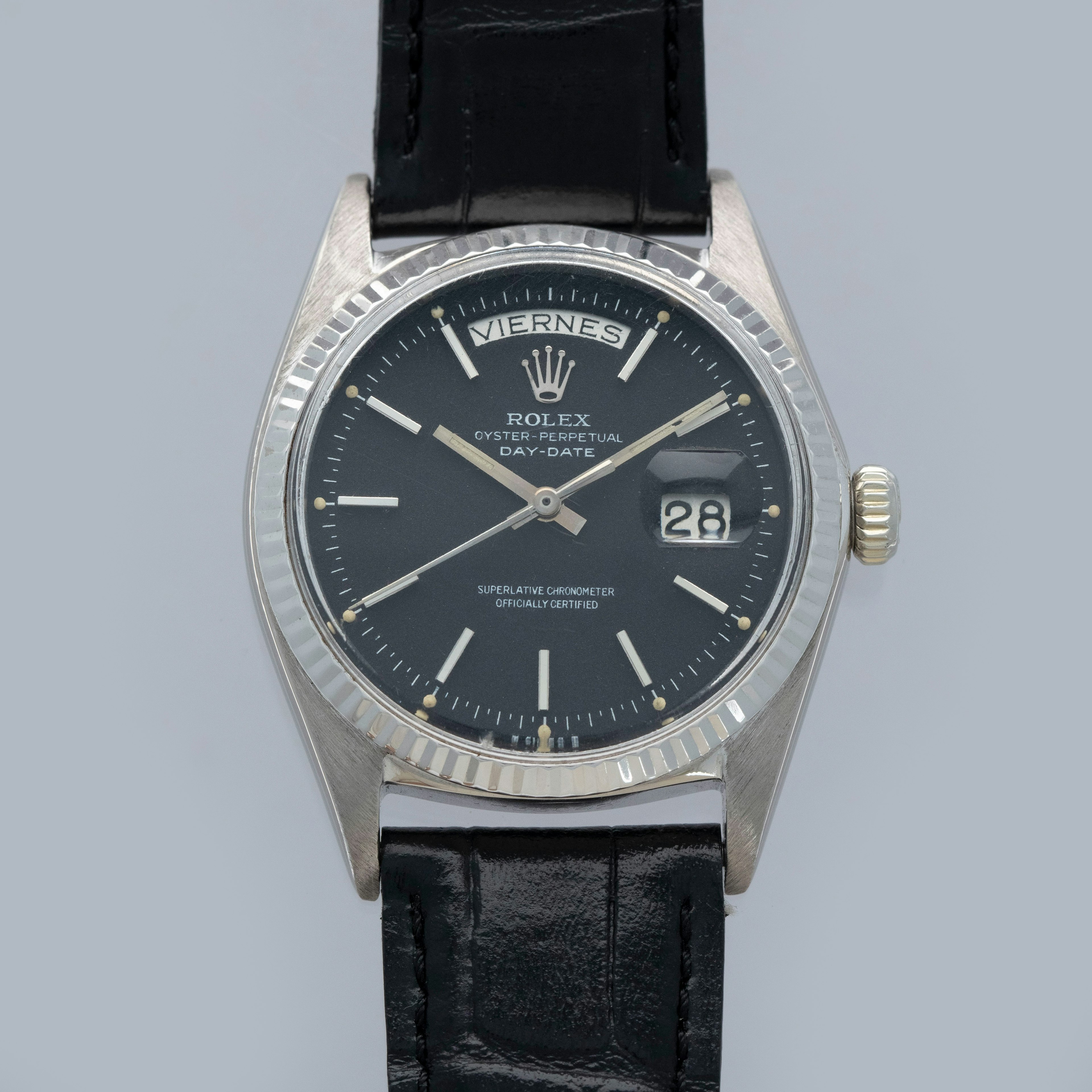 Thumbnail for Rolex Day-Date 1803 Black Confetti Dial 18k WG