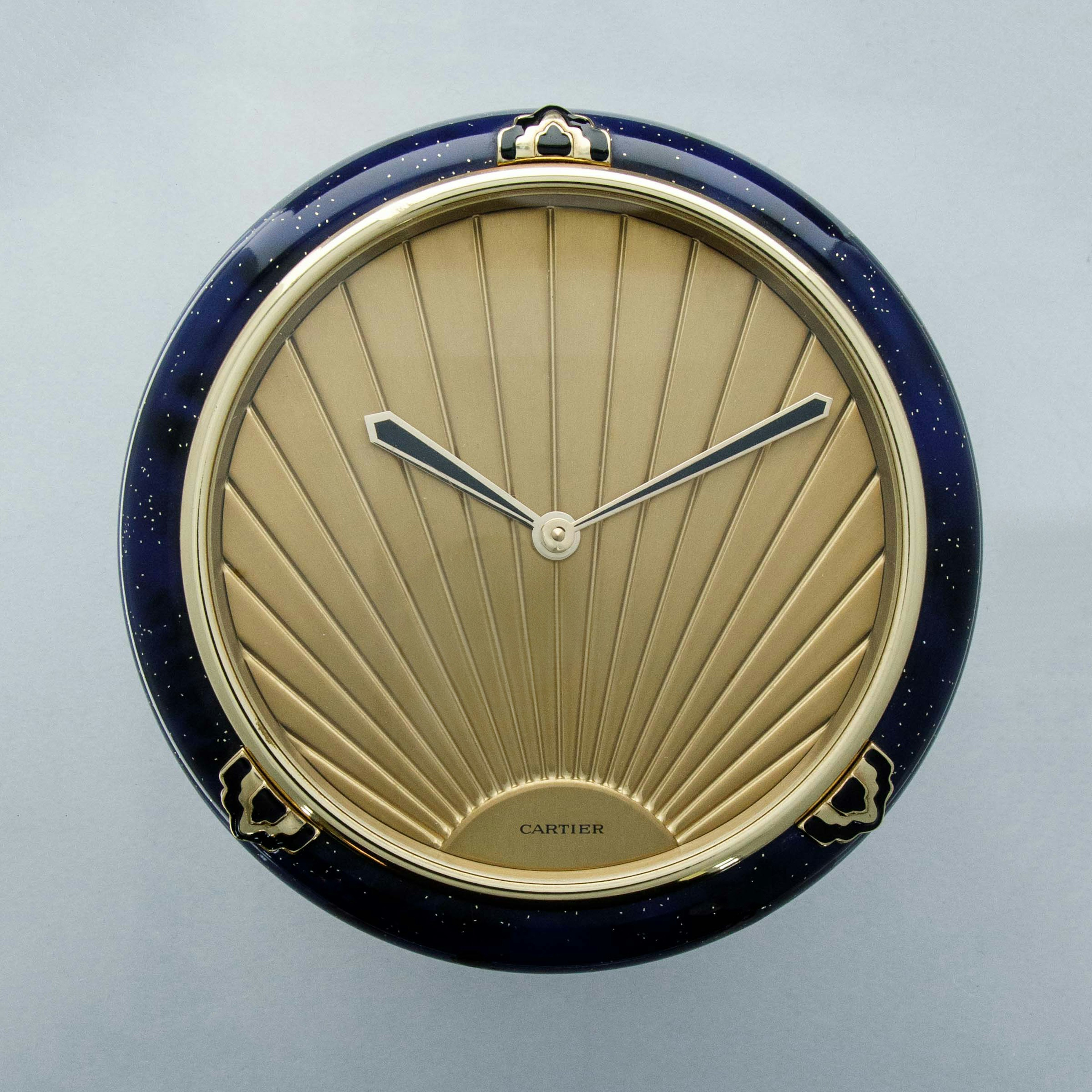 Thumbnail for CARTIER MUST DE CARTIER GILT AND BLUE LACQUER DESK CLOCK