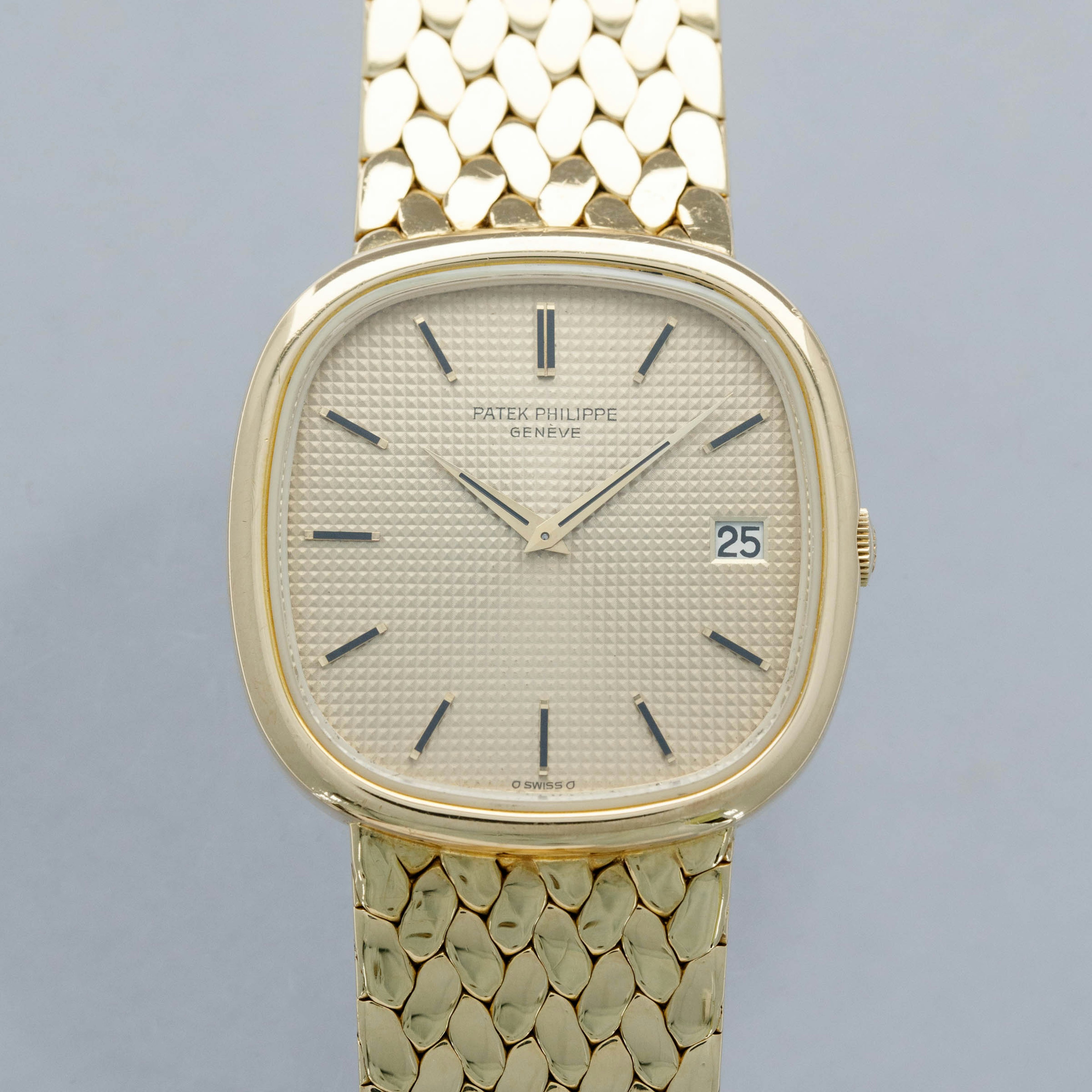 Thumbnail for Patek Philippe Ellipse 3604/01 Textured Champagne Dial Integrated Bracelet 18k 