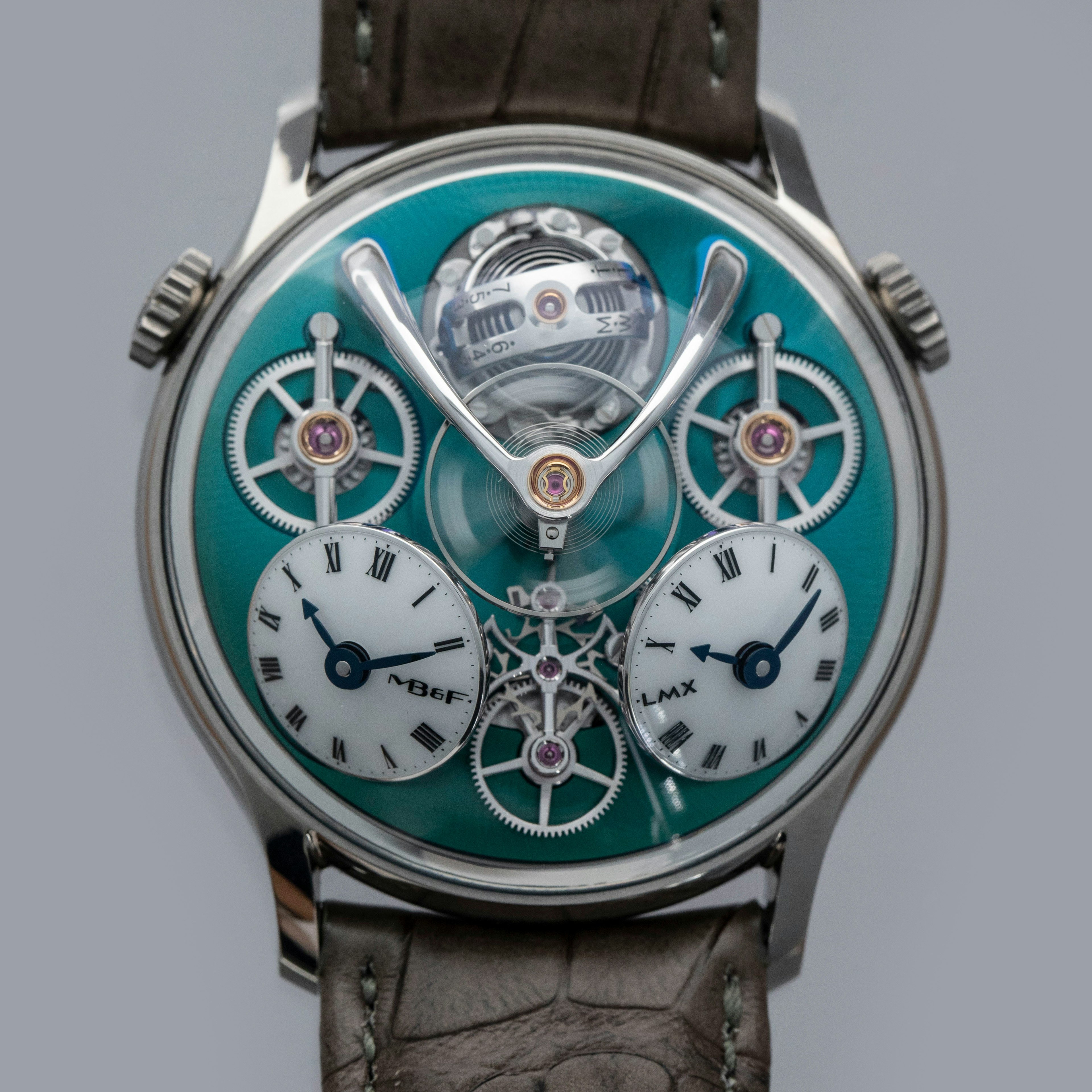 Thumbnail for MB&F LEGACY MACHINE LMX TITANIUM GREEN DIAL 08.TL.G