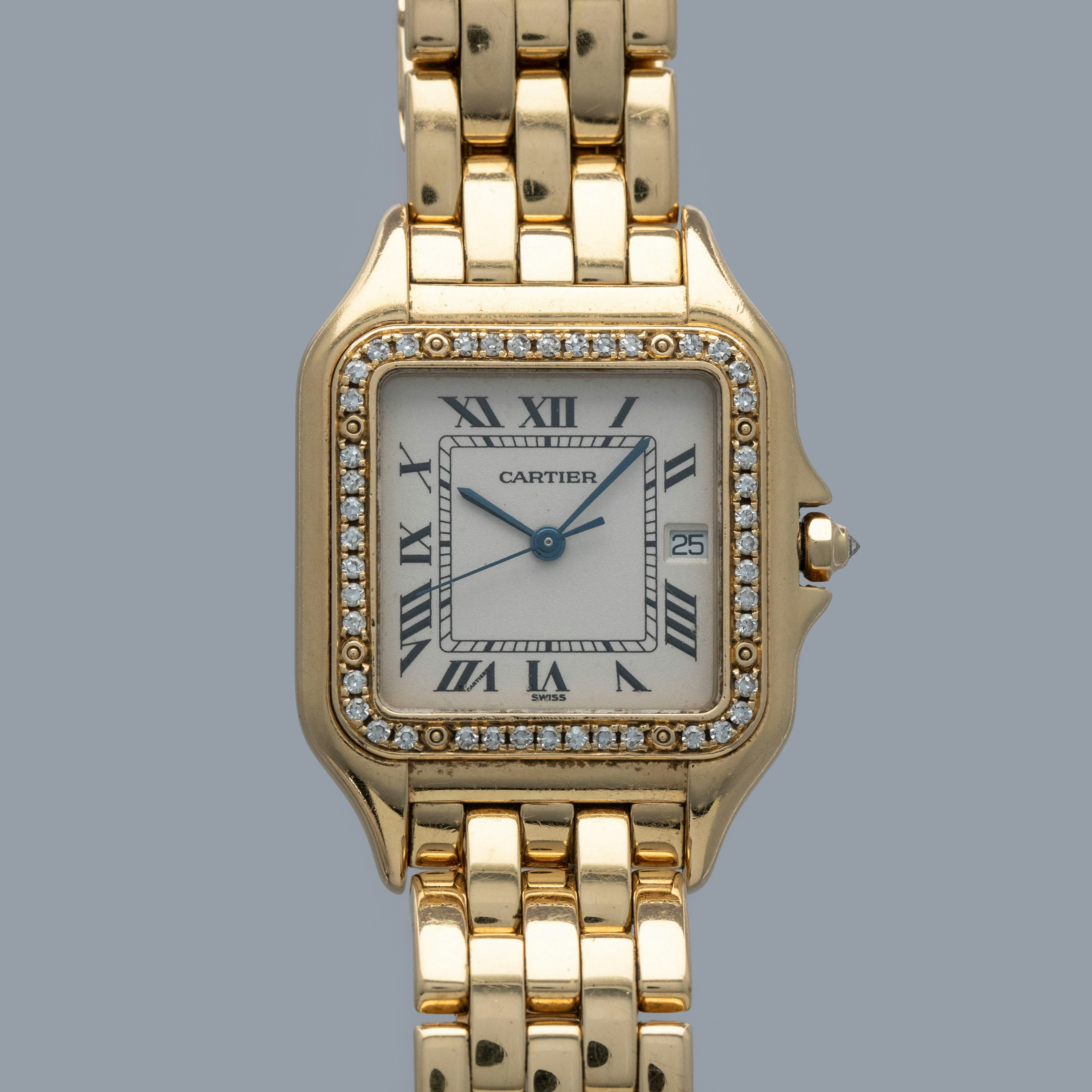 Thumbnail for Cartier Panthere Mid-Size Quartz 883969 Diamond Bezel 18k YG