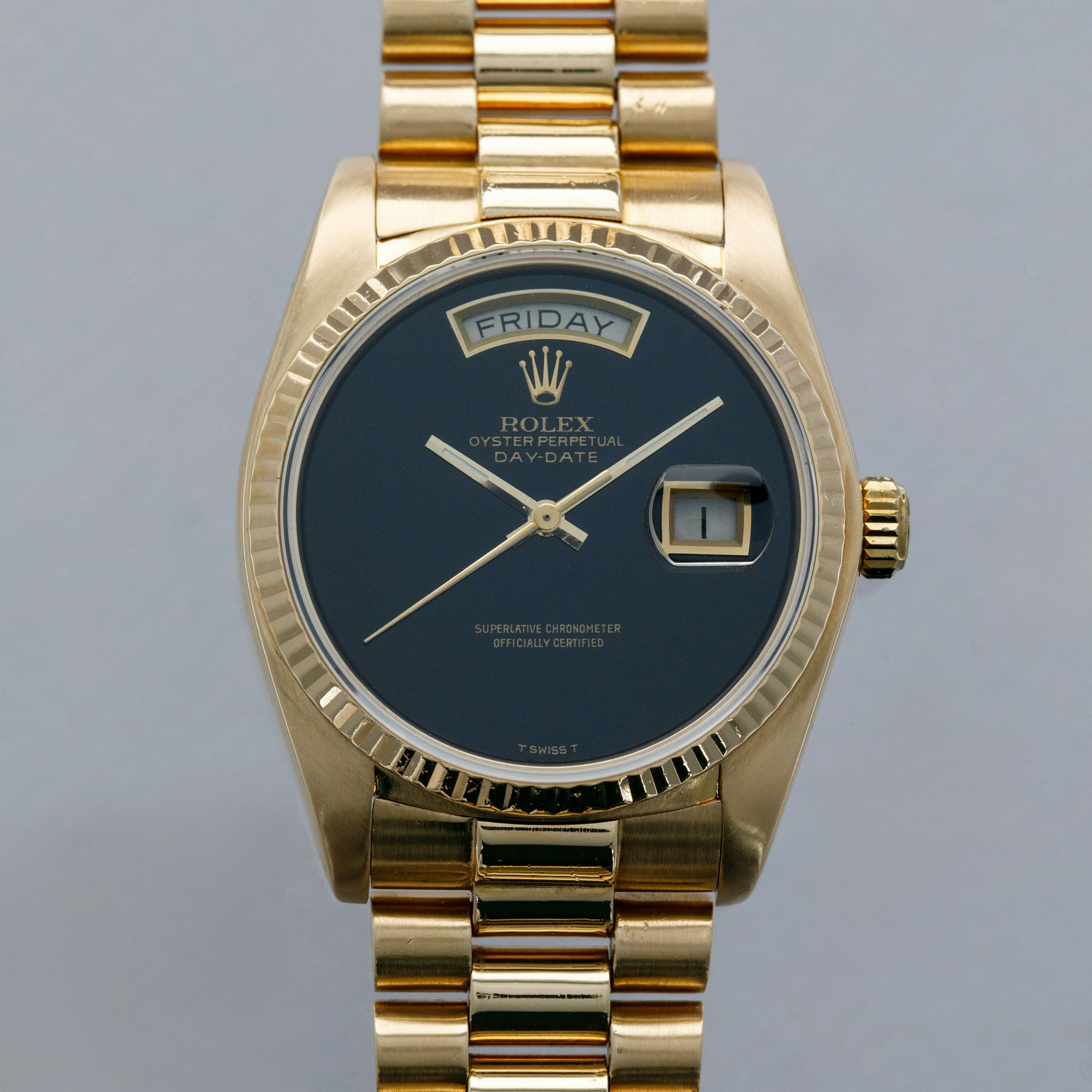 Thumbnail for Rolex Day-Date 18038 Onyx Dial 18k YG 