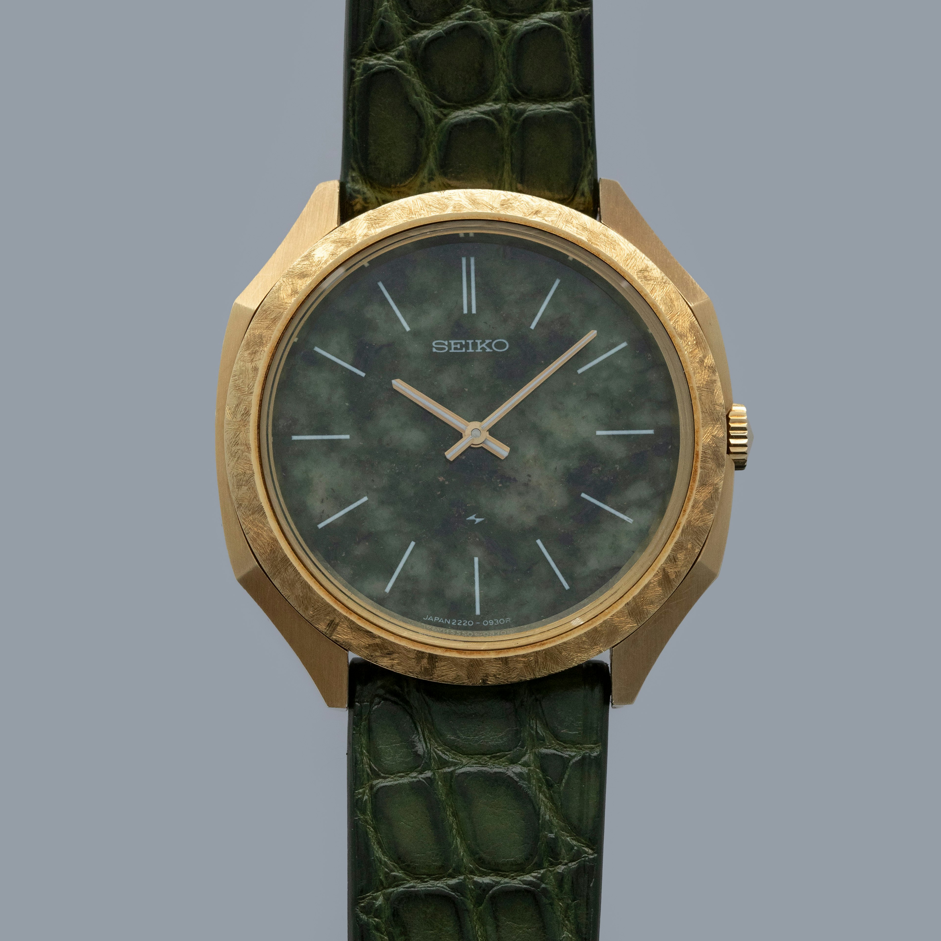 Thumbnail for SEIKO CHARIOT 2220-0340 "Pre-Credor" Jade Dial 18k YG