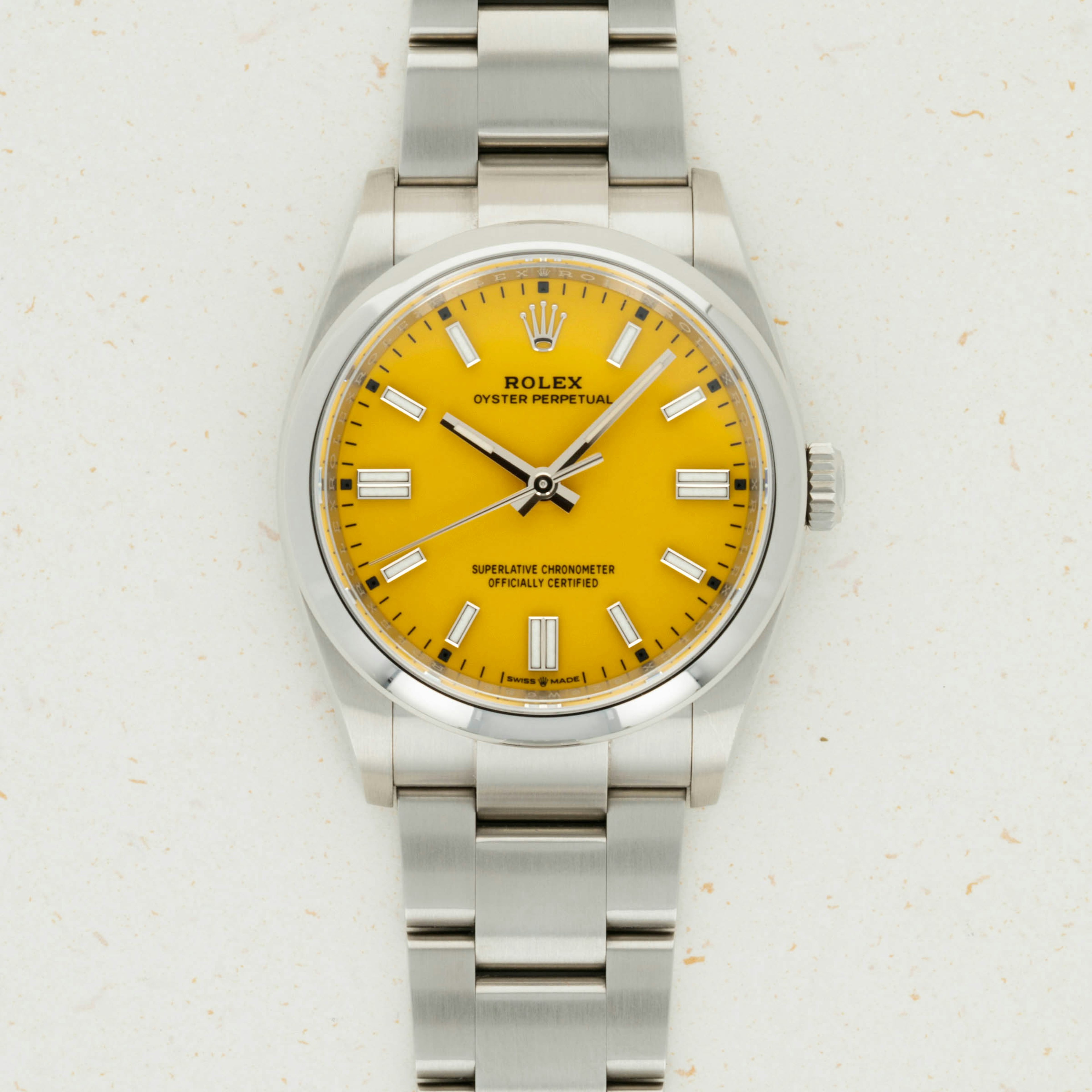 Thumbnail for Rolex Oyster Perpetual Date 36mm Yellow Lacquer Dial 126000