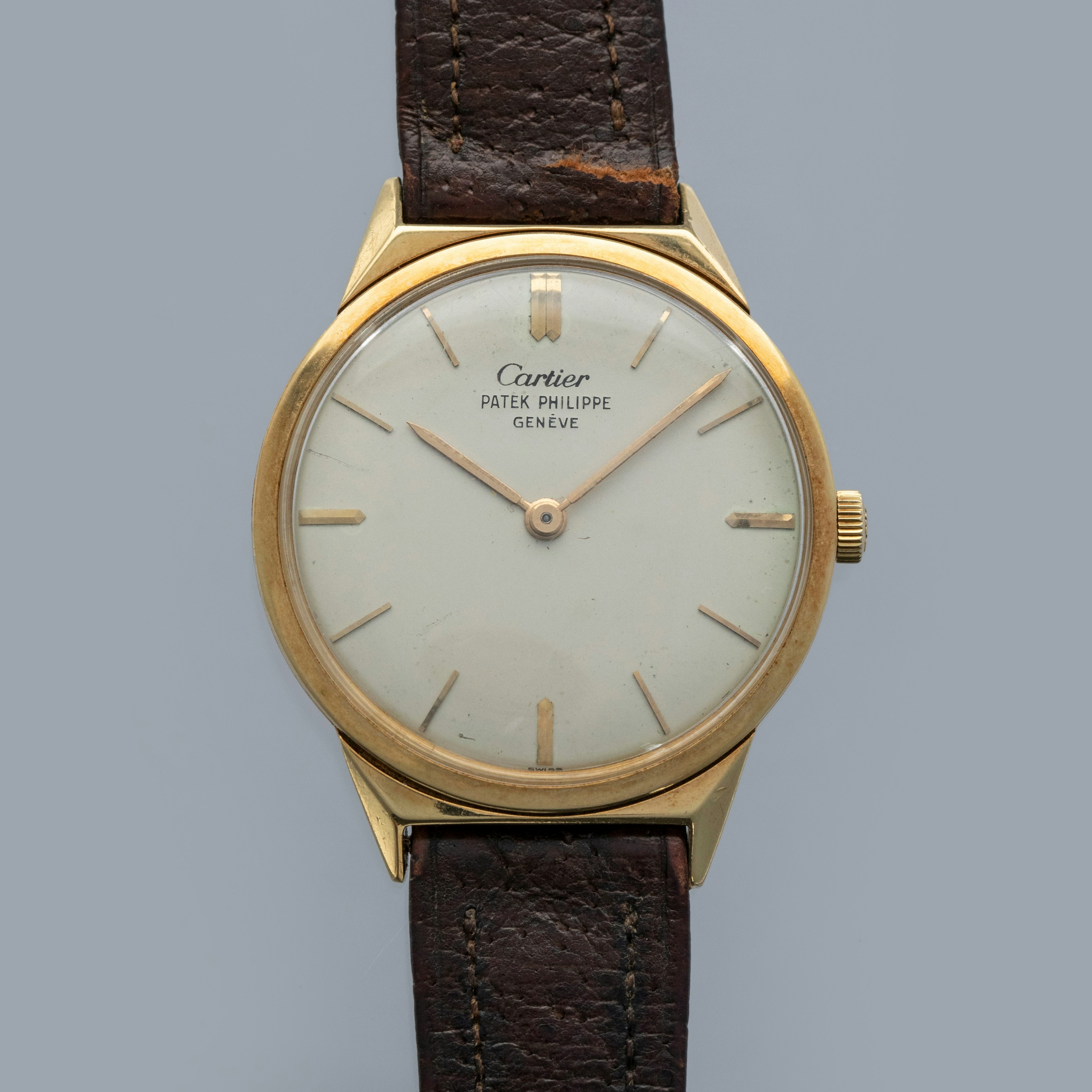 Thumbnail for Patek Philippe Hooded Lug Calatrava 2568 18k YG Retailed by Cartier 