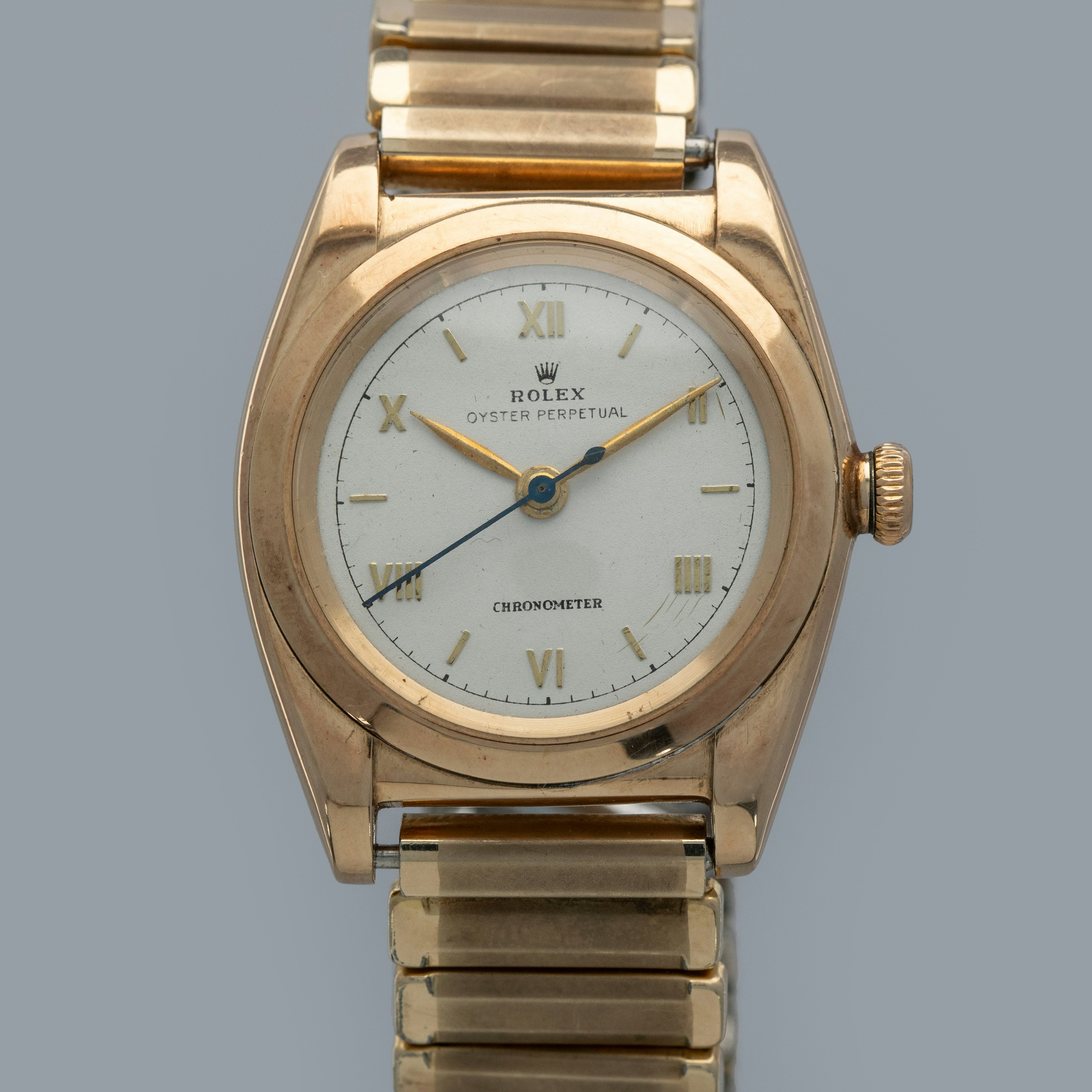 Thumbnail for Rolex Bubbleback 3131	18K YG JB Champion Plated Bracelet	