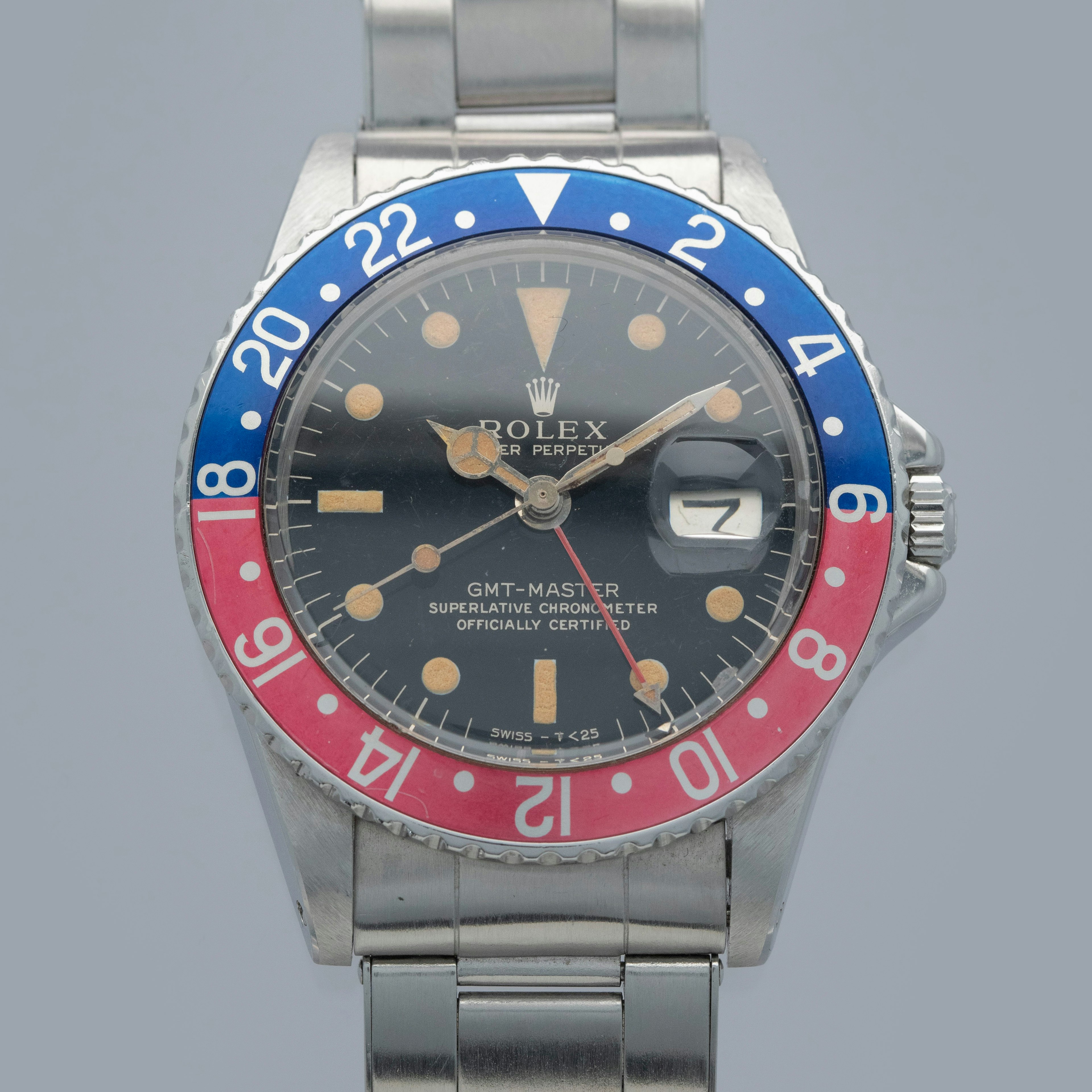 Thumbnail for Rolex GMT-Master 1675 Gilt Dial Small 24 Hr Hand with Service Papers