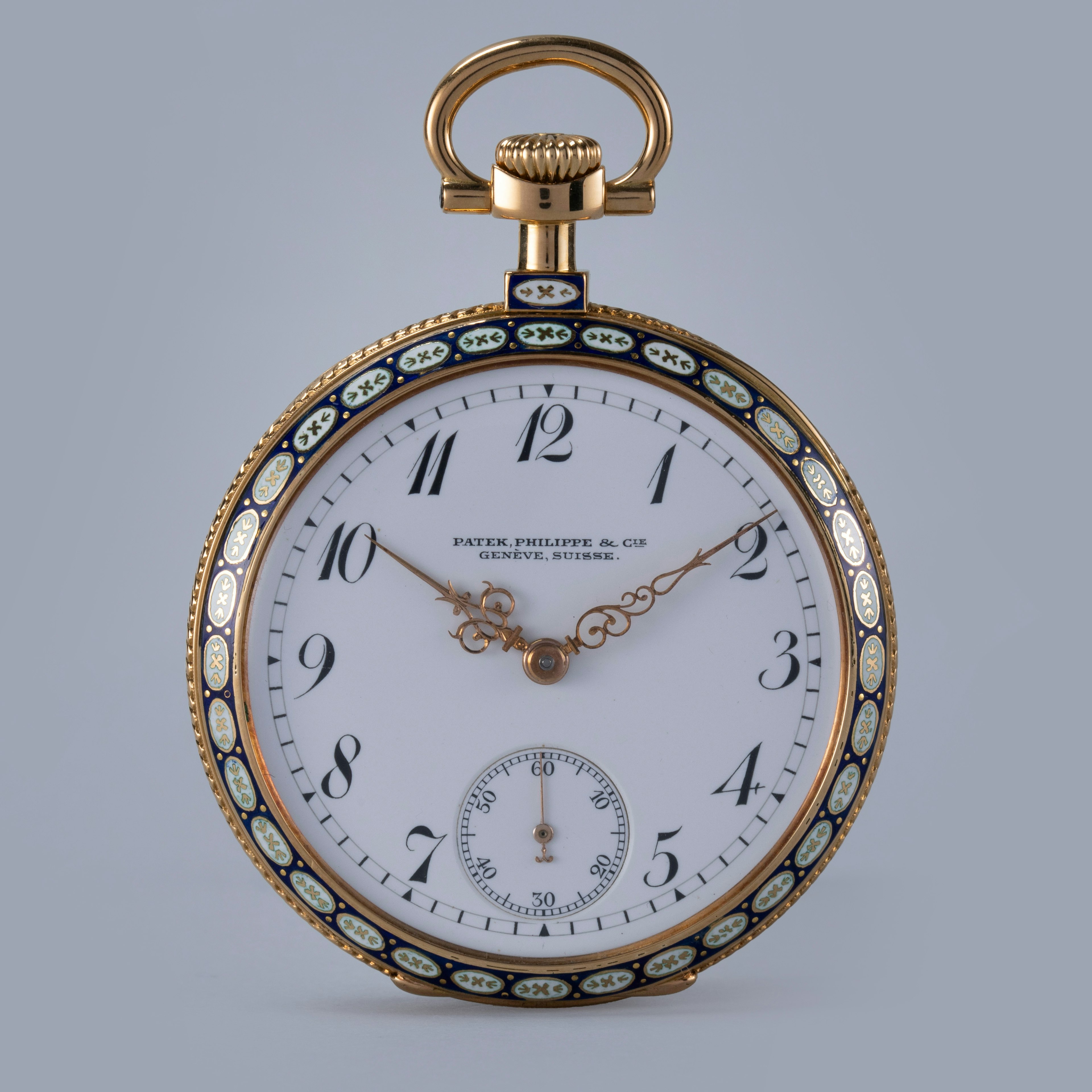 Thumbnail for Patek Philippe Enamel Presentation Pocket Watch 18K YG Box and Papers