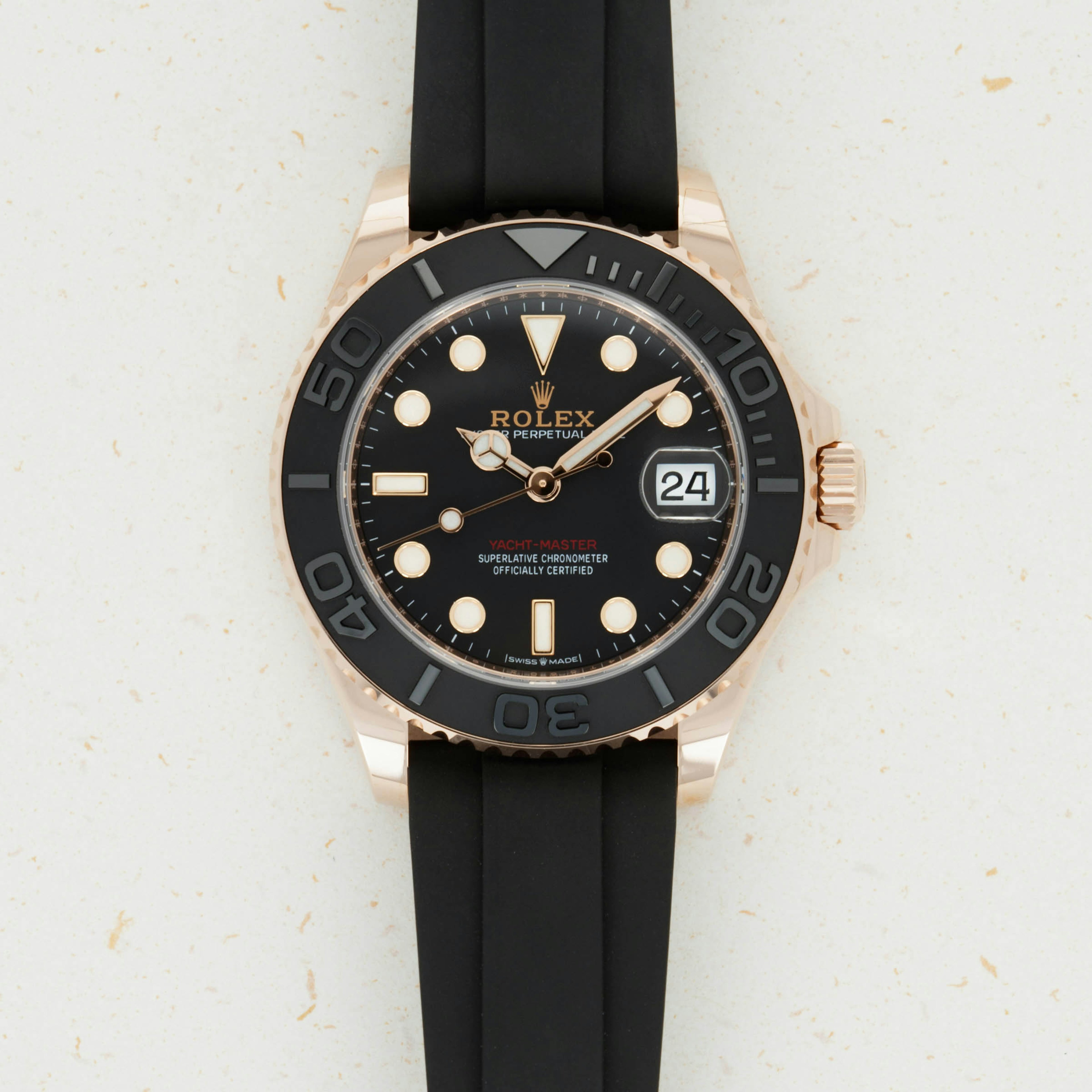 Thumbnail for Rolex Rose Gold Oysterflex Yachtmaster 268655