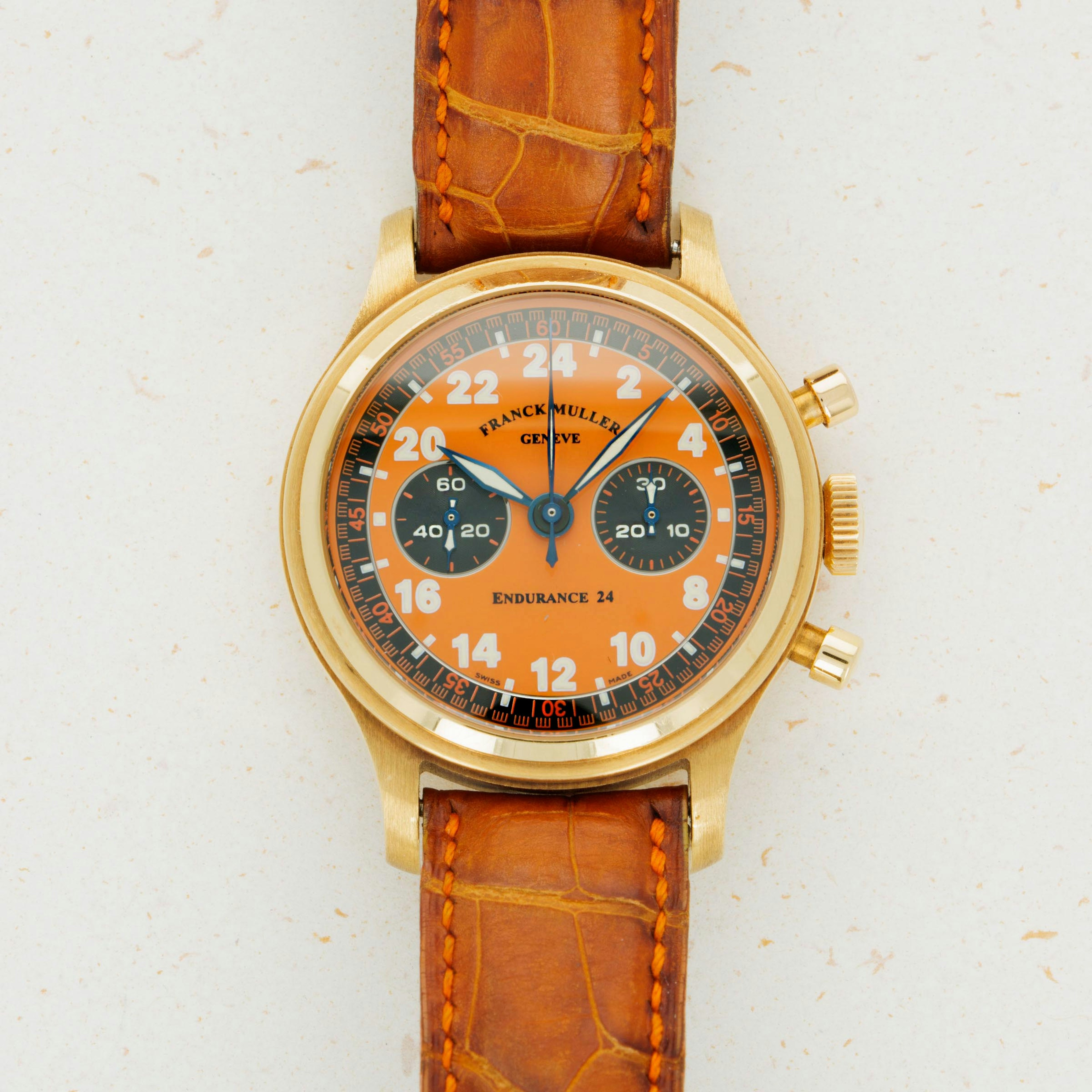 Franck Muller Endurance 24 Chronograph 18k YG Orange Dial