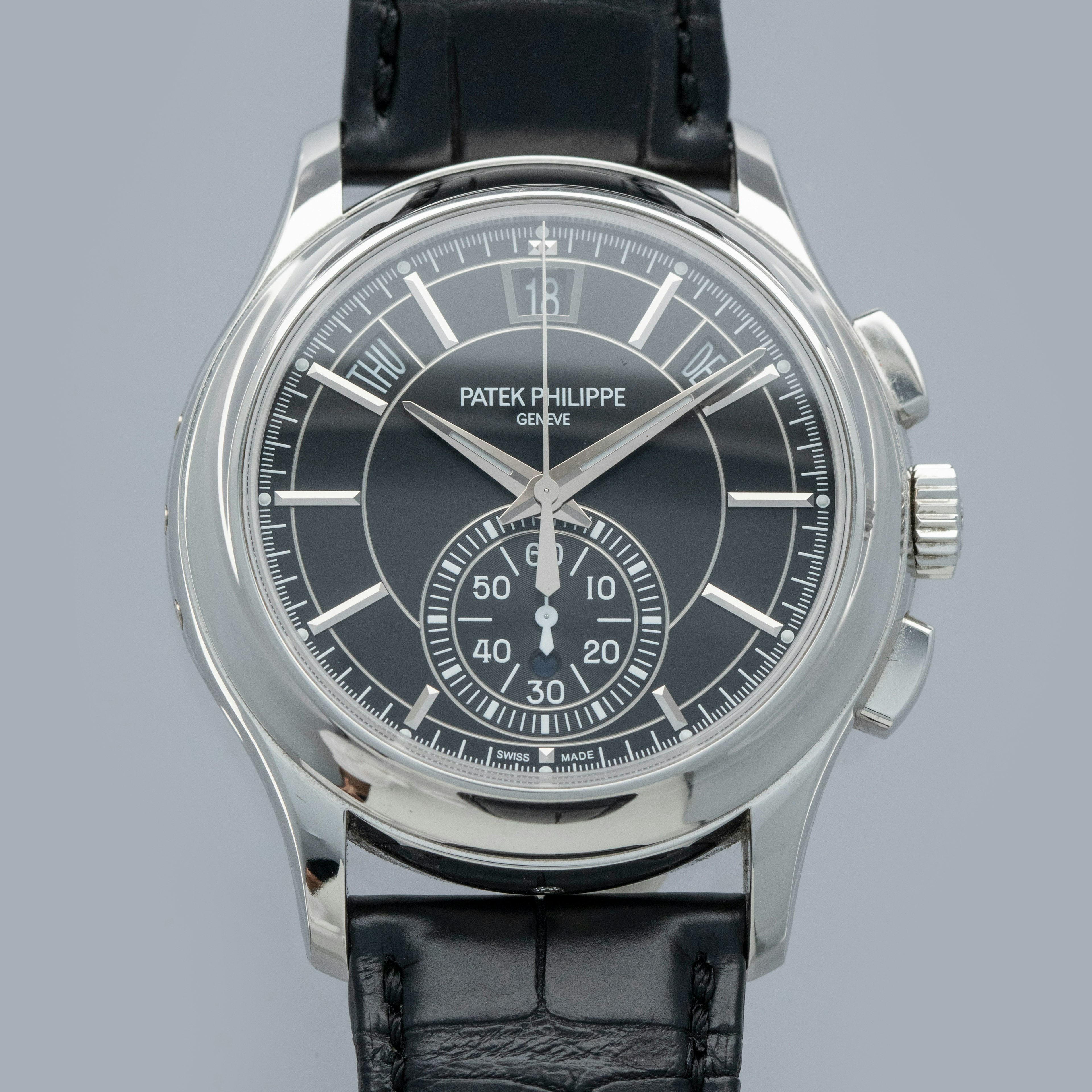 Thumbnail for Patek Philippe Annual Calendar Chronograph 5905P-010 Black Dial Platinum