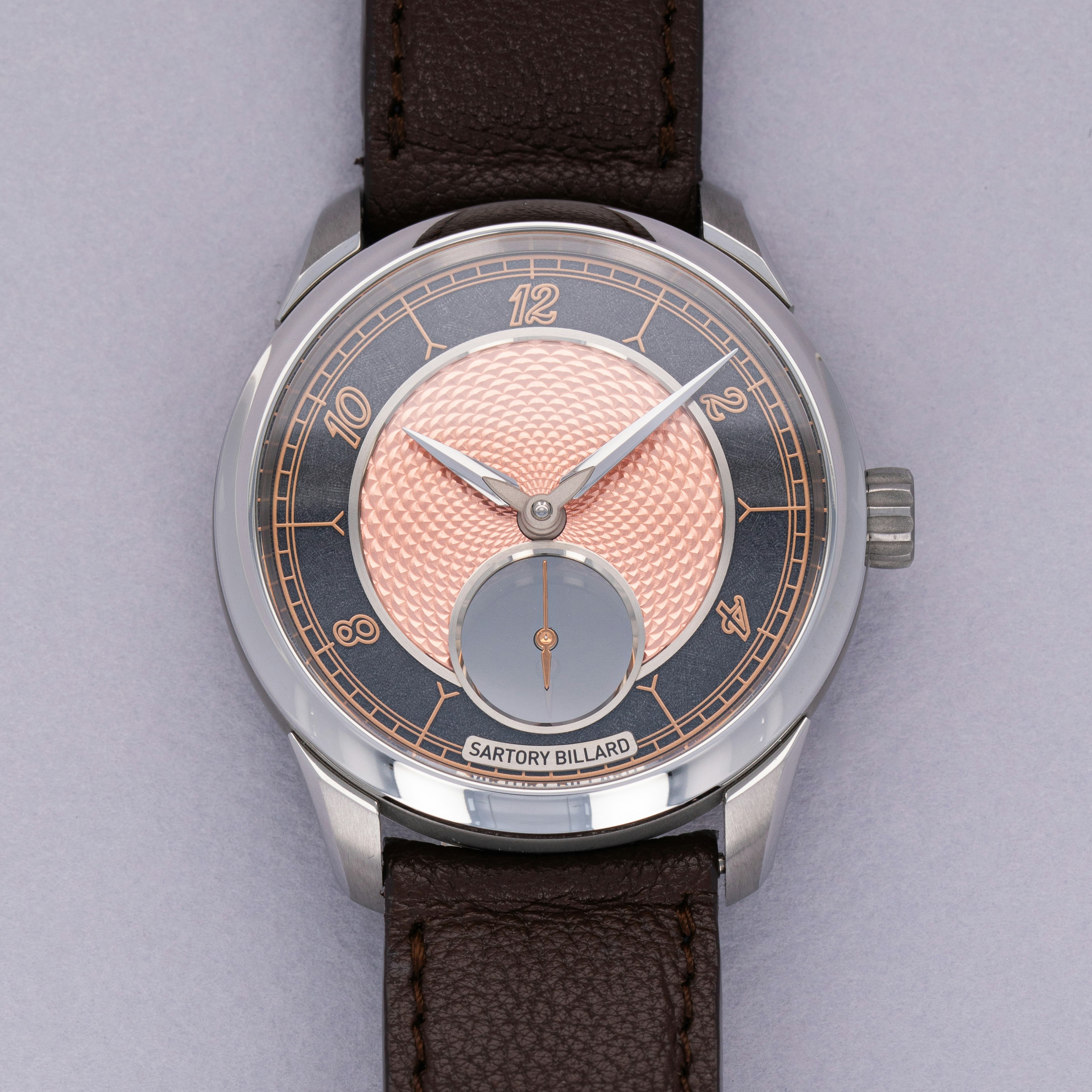 Thumbnail for Sartory Billard Bespoke SB05 Black and Salmon Guilloche Dial Stainless Steel