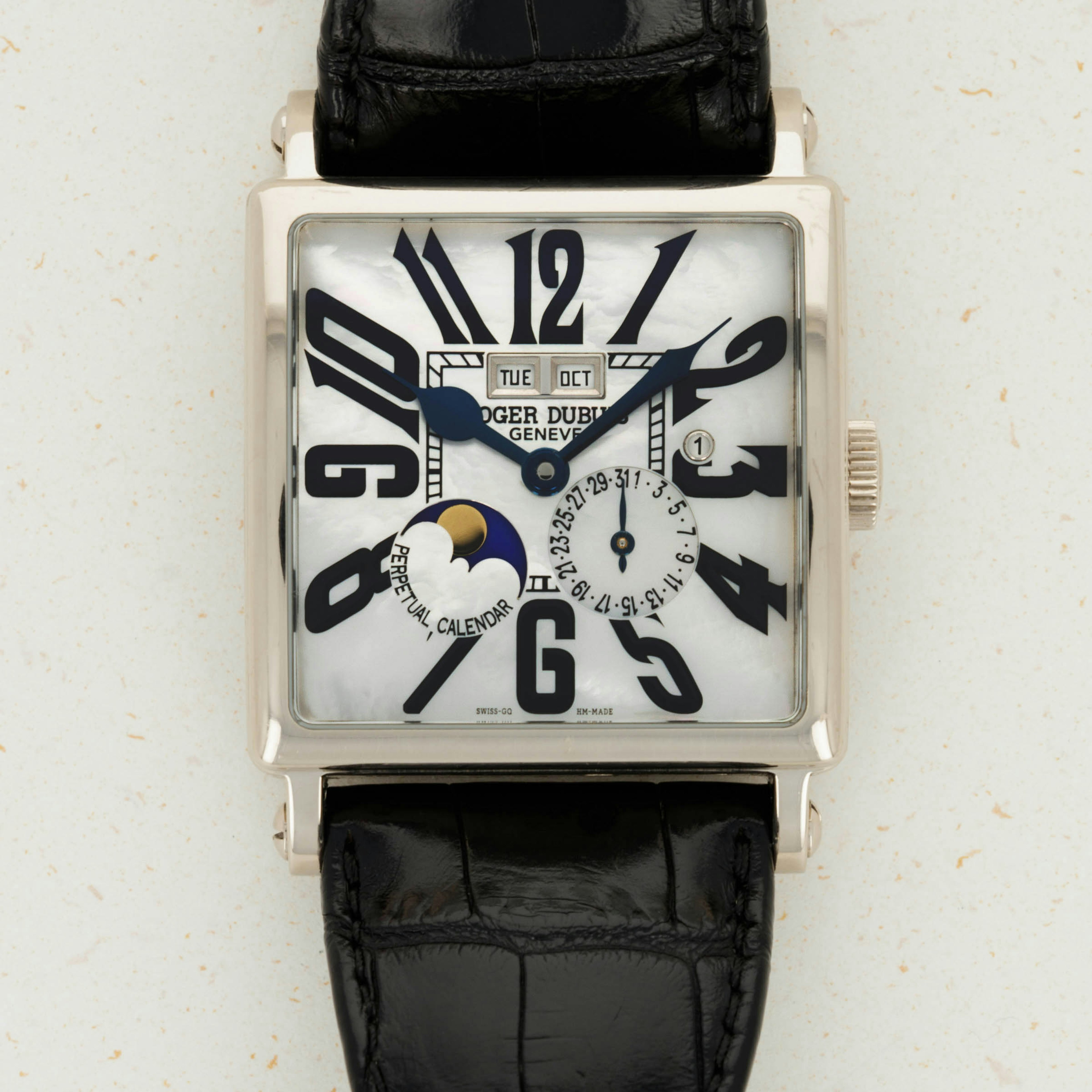 Thumbnail for Roger Dubuis Golden Square G40 Perpetual Calendar MOP Dial