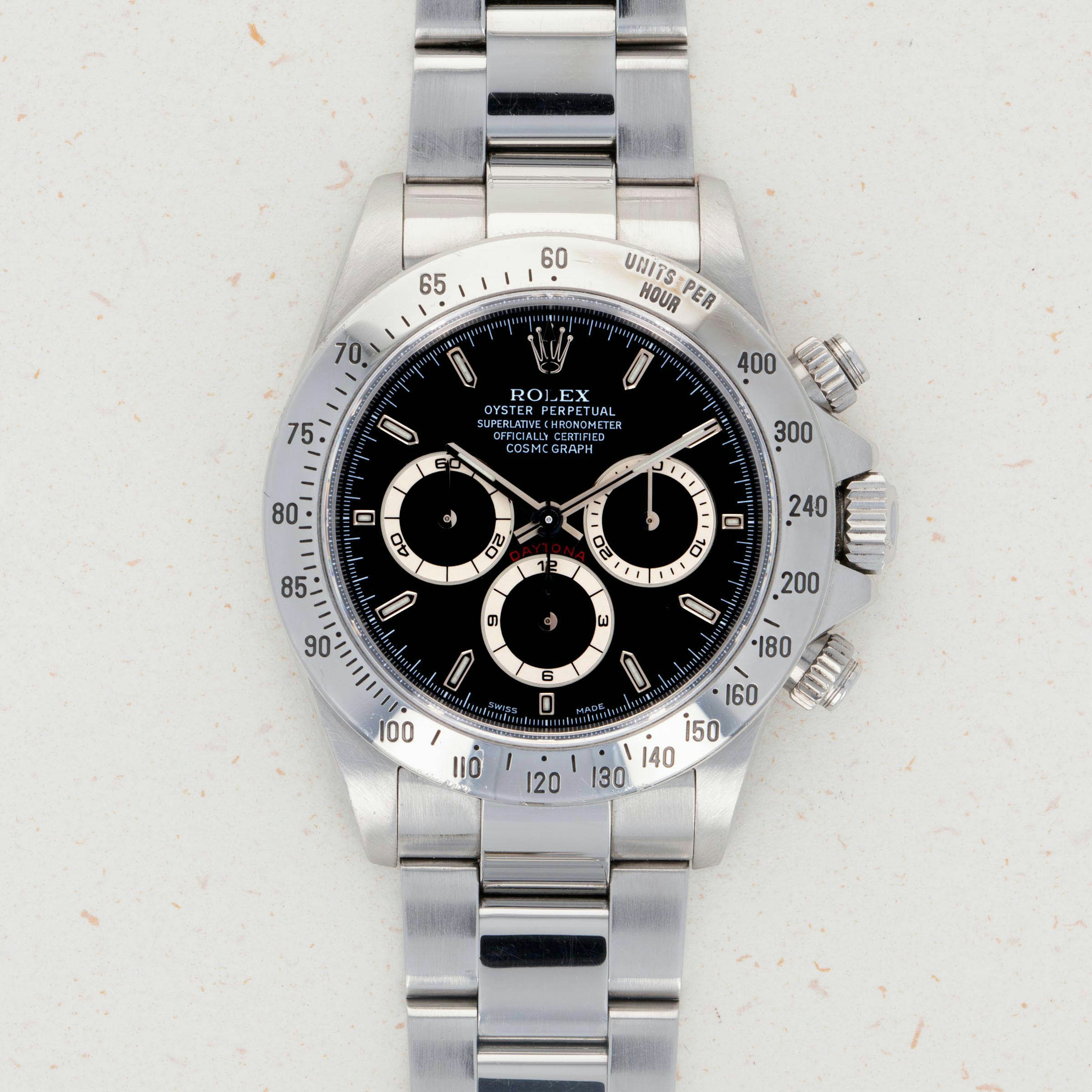 Stainless steel daytona black dial sale