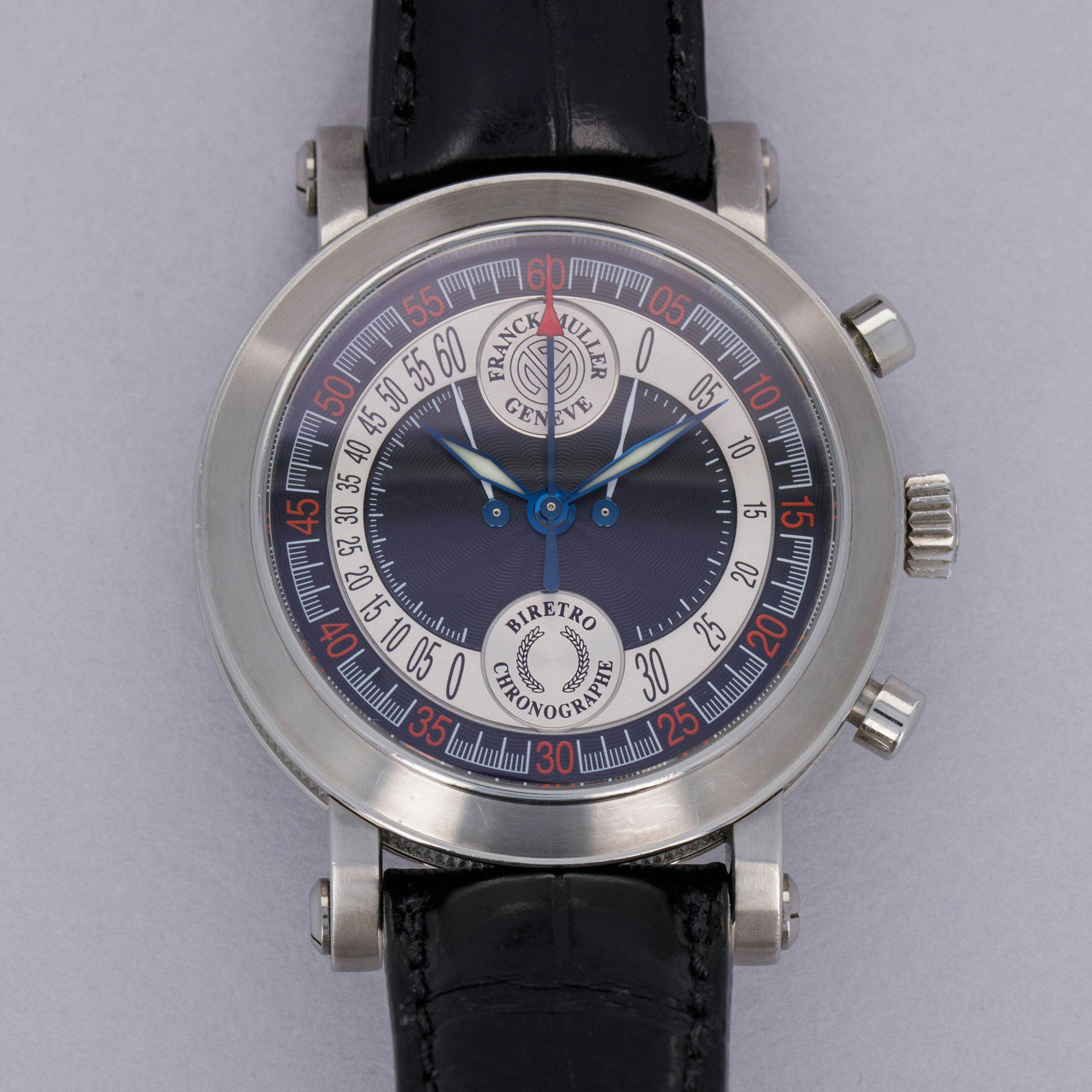 Franck Muller Bi Retro Chronograph 7000CC B Black Dial Auctions Loupe This