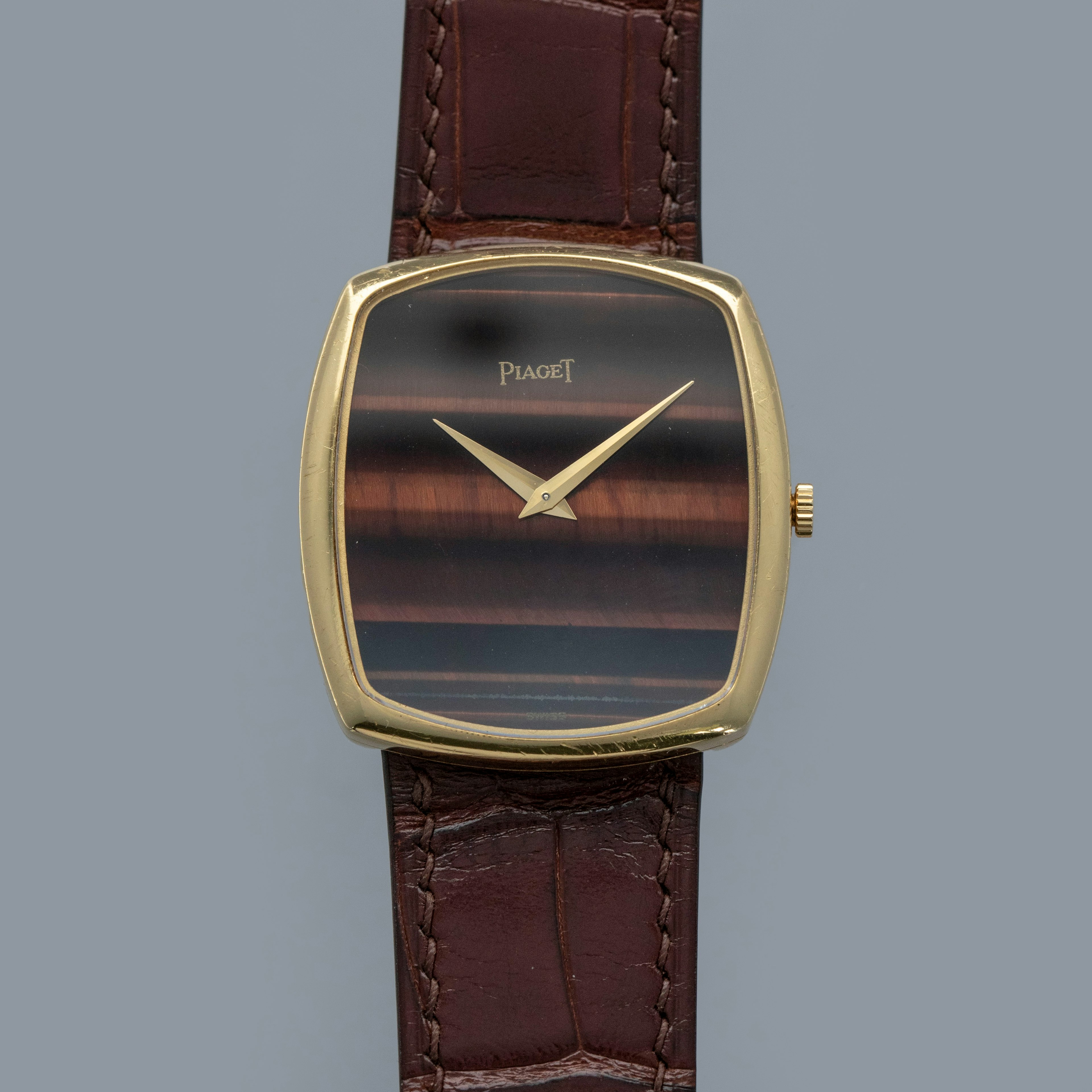 Thumbnail for Piaget Emperador 9741 Cushion Shaped Manual Wind Tiger's Eye Dial 18k YG