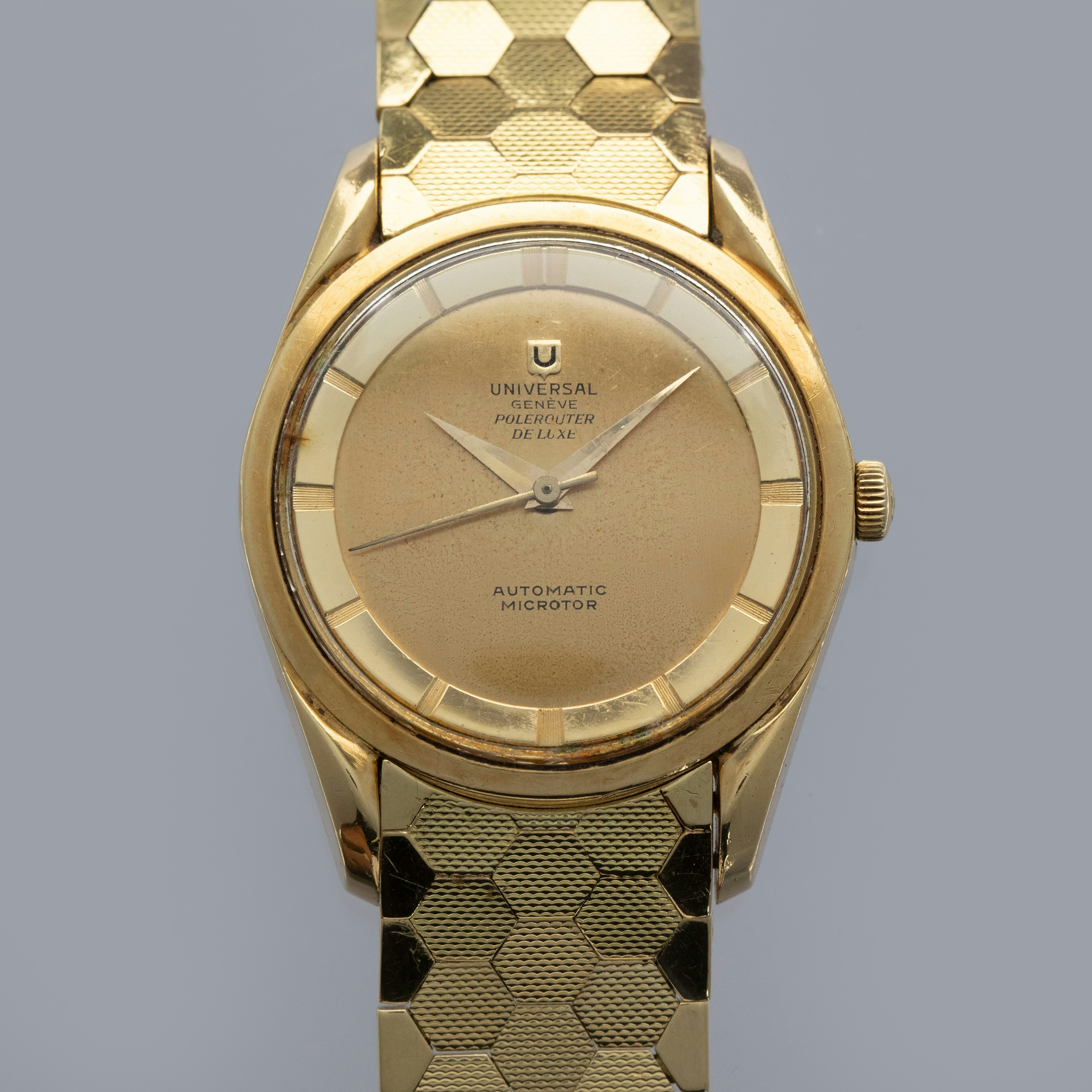 Thumbnail for Universal Geneve Polerouter Deluxe 10357 18k YG with UG Signed Jean-Pierre Ecoffey Bracelet