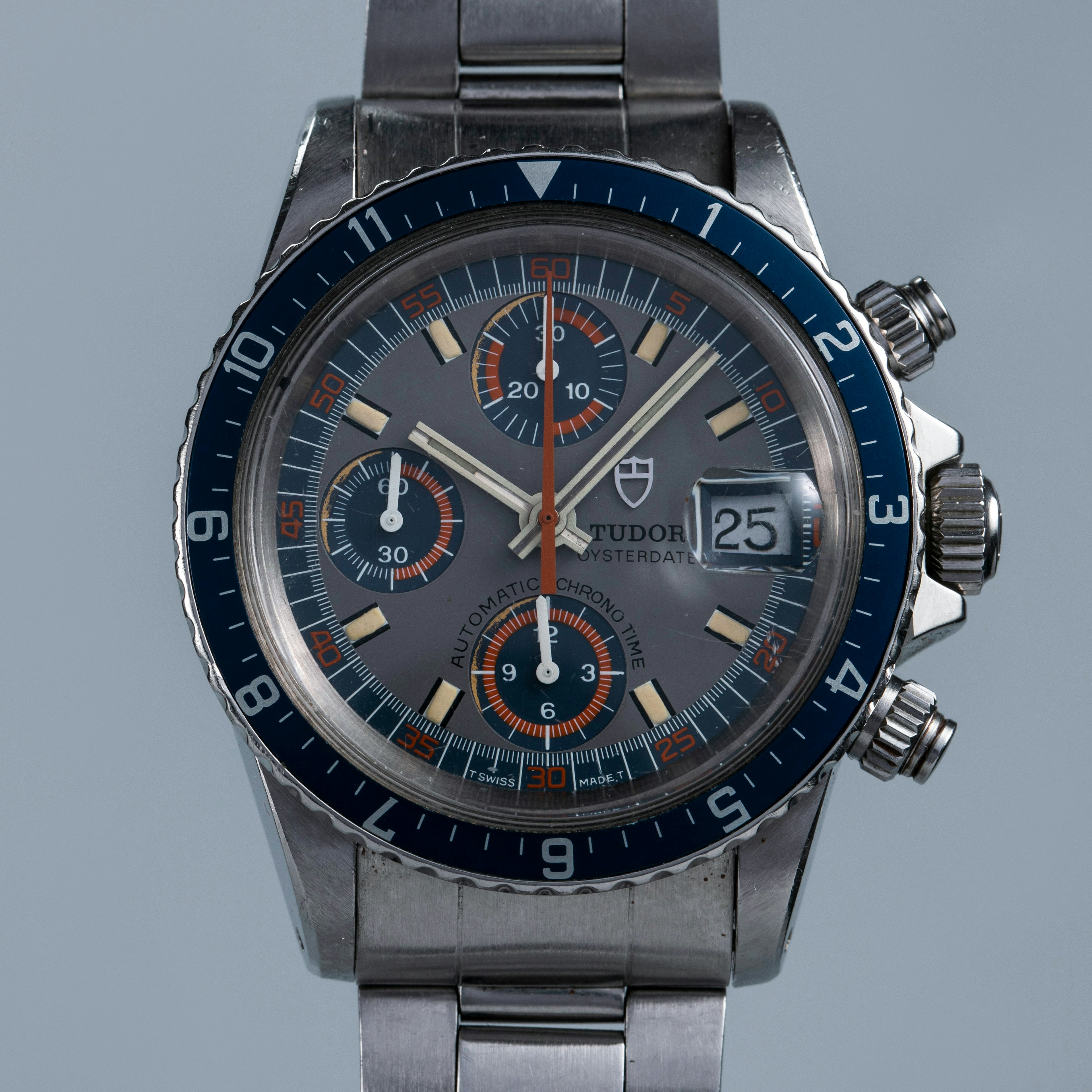 Thumbnail for Tudor Oysterdate Chronograph 94210 Big Block Monte-Carlo Blue Dial