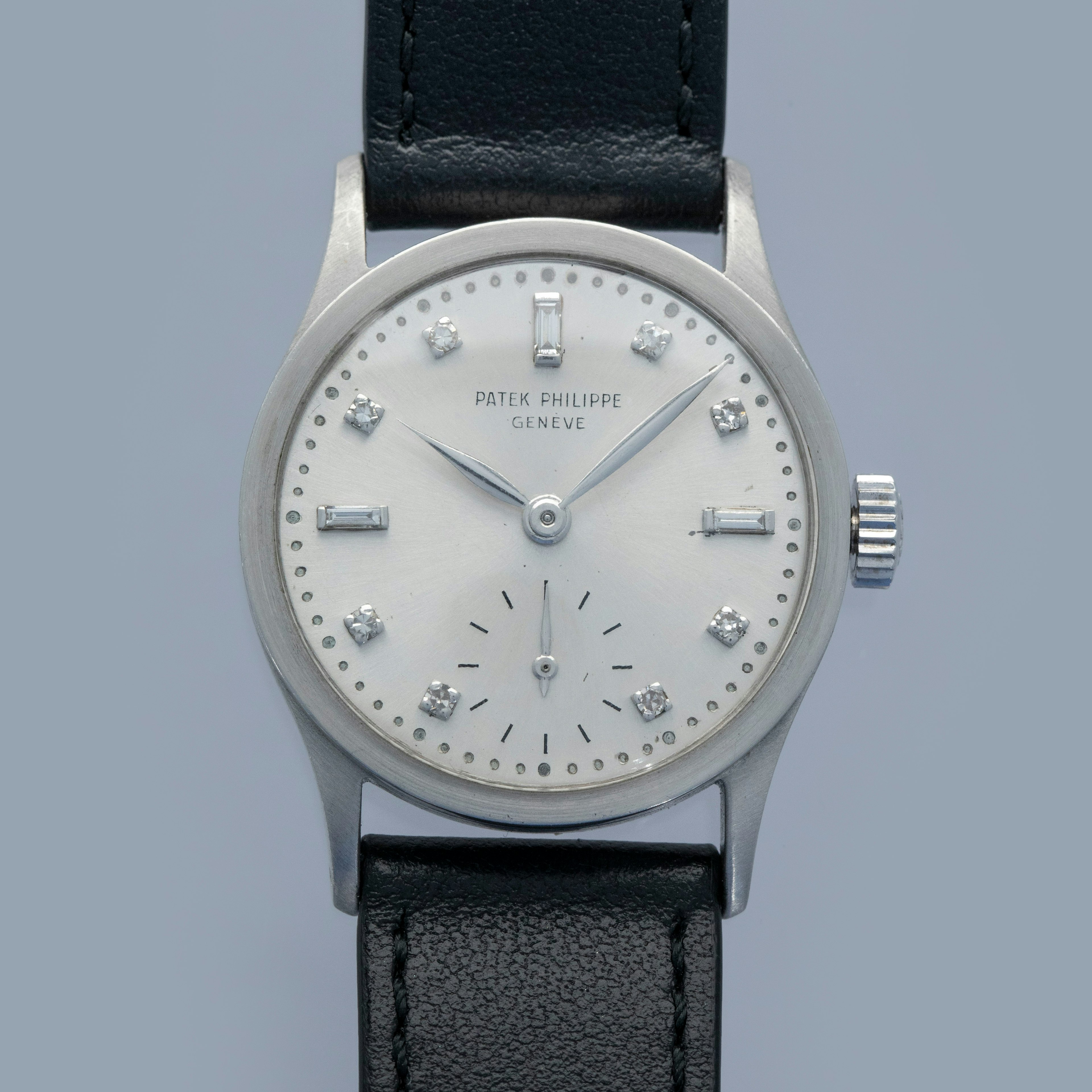 Thumbnail for PATEK PHILIPPE CALATRAVA 96 PLATINUM CASE DIAMOND DIAL with Extract of the Archives