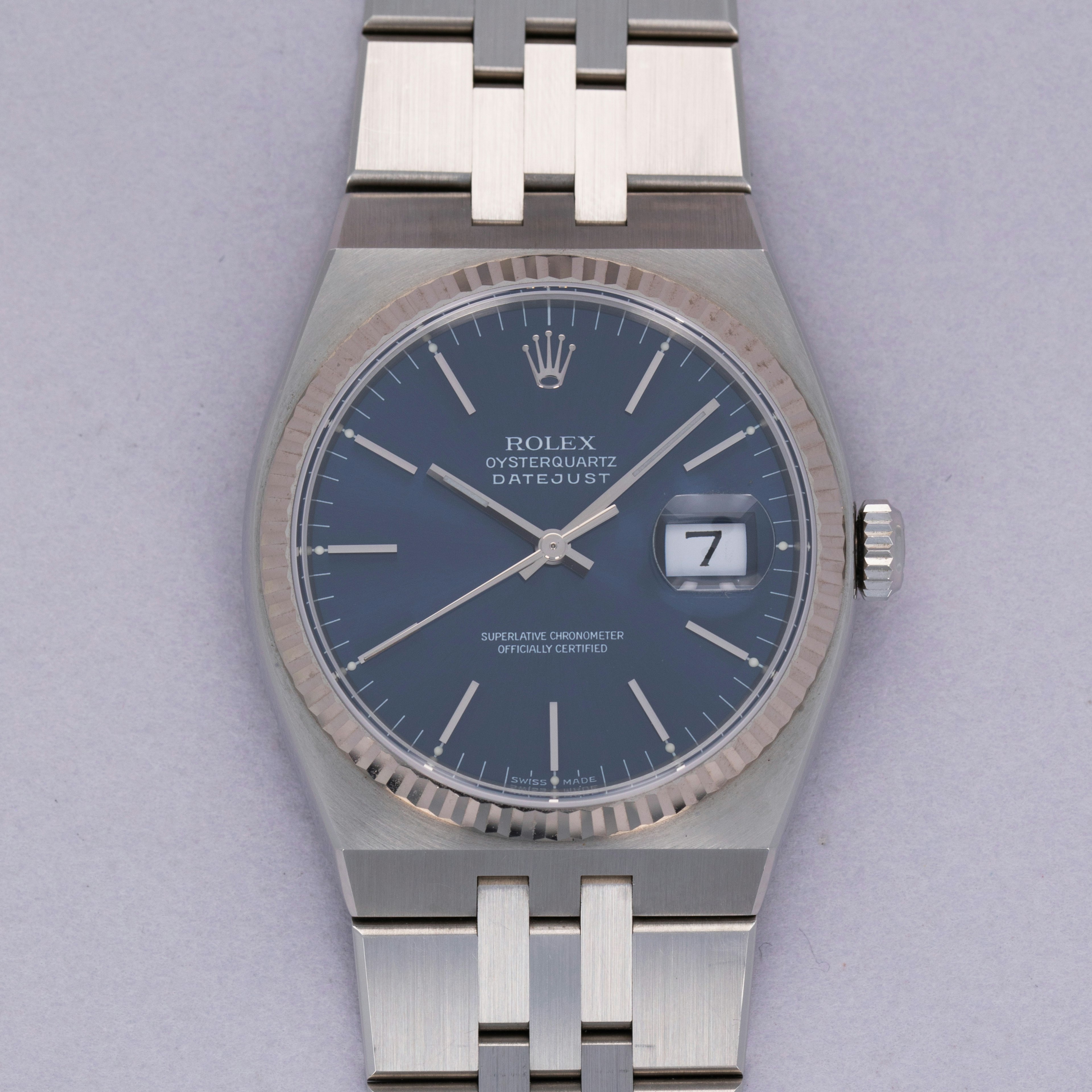 Thumbnail for Rolex Oysterquartz Datejust 17014 Blue Dial Box and Papers