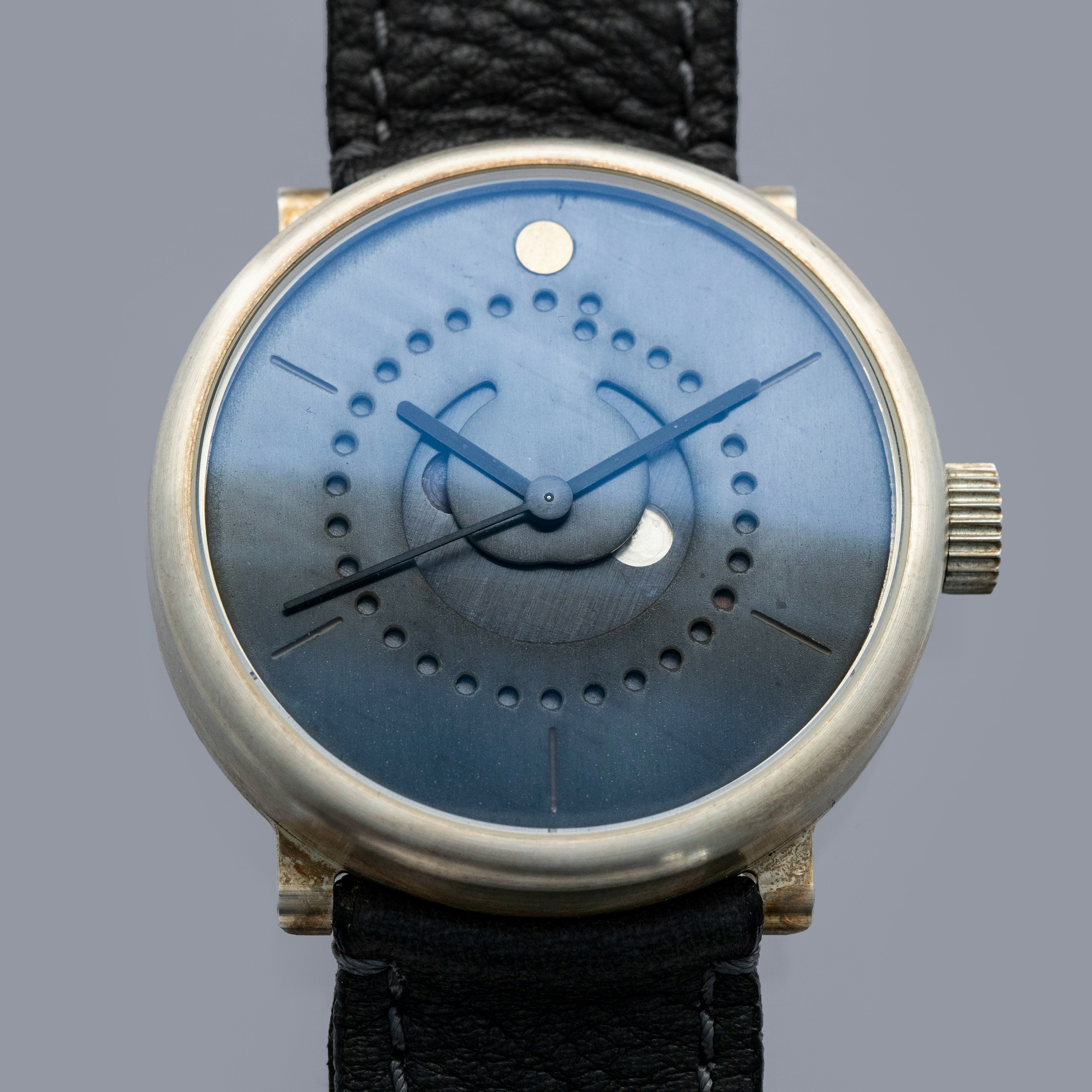 Thumbnail for Ochs und Junior Moonphase Patinated Dial Sterling Silver