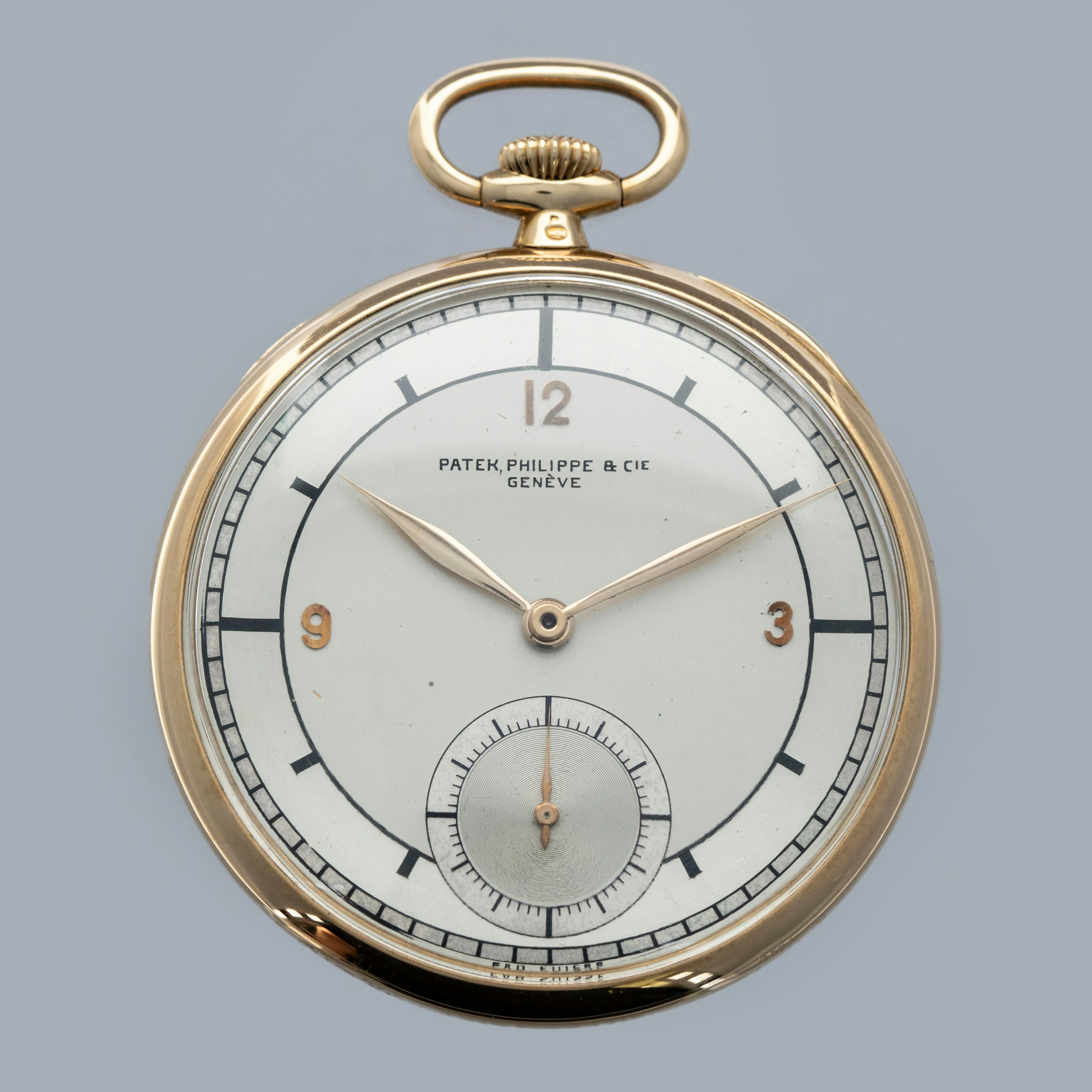 Patek Philippe Sector Dial Pocket Watch 18k YG with Original Box