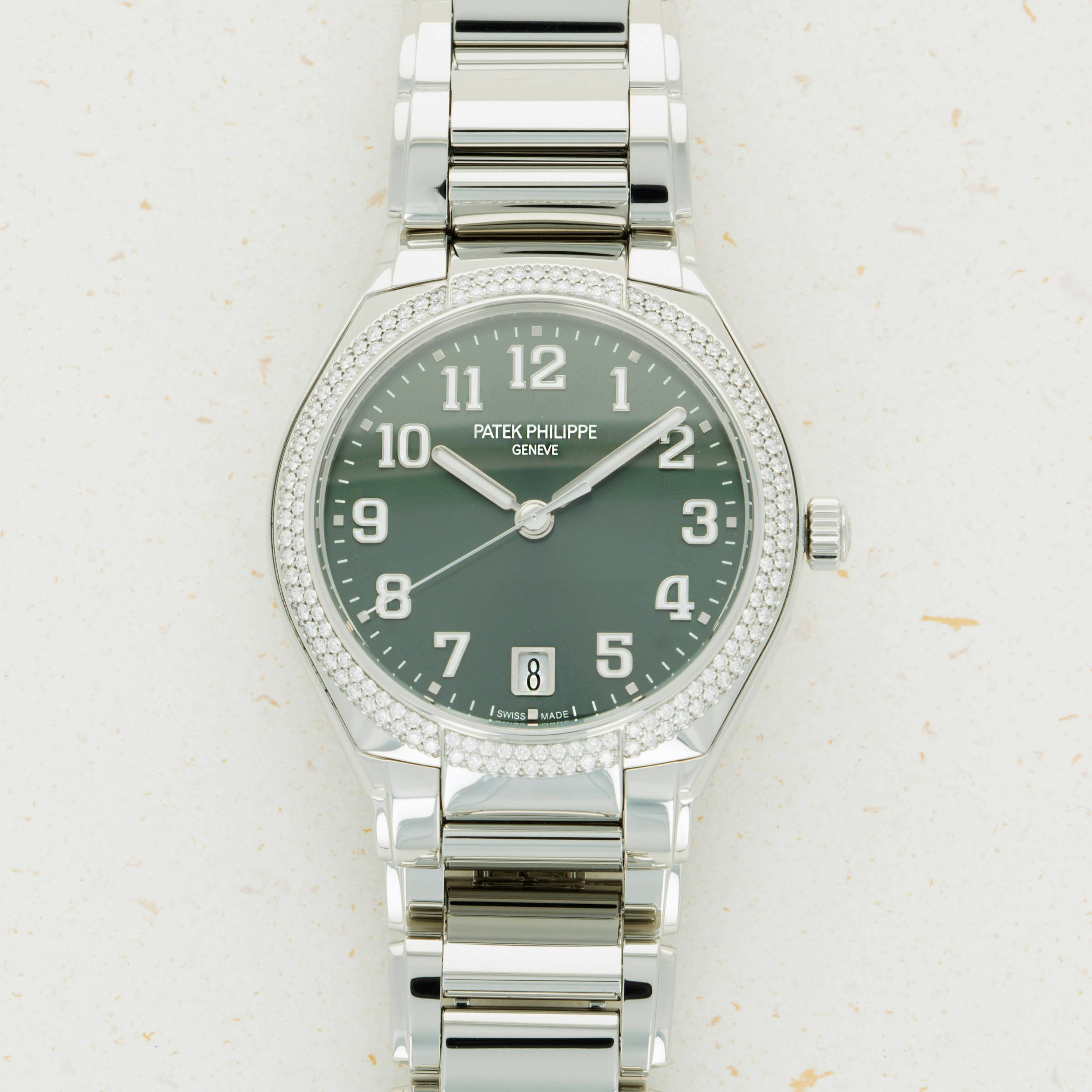 Thumbnail for Patek Philippe Twenty-4 7300/1200A-011 Green Dial Diamond Bezel