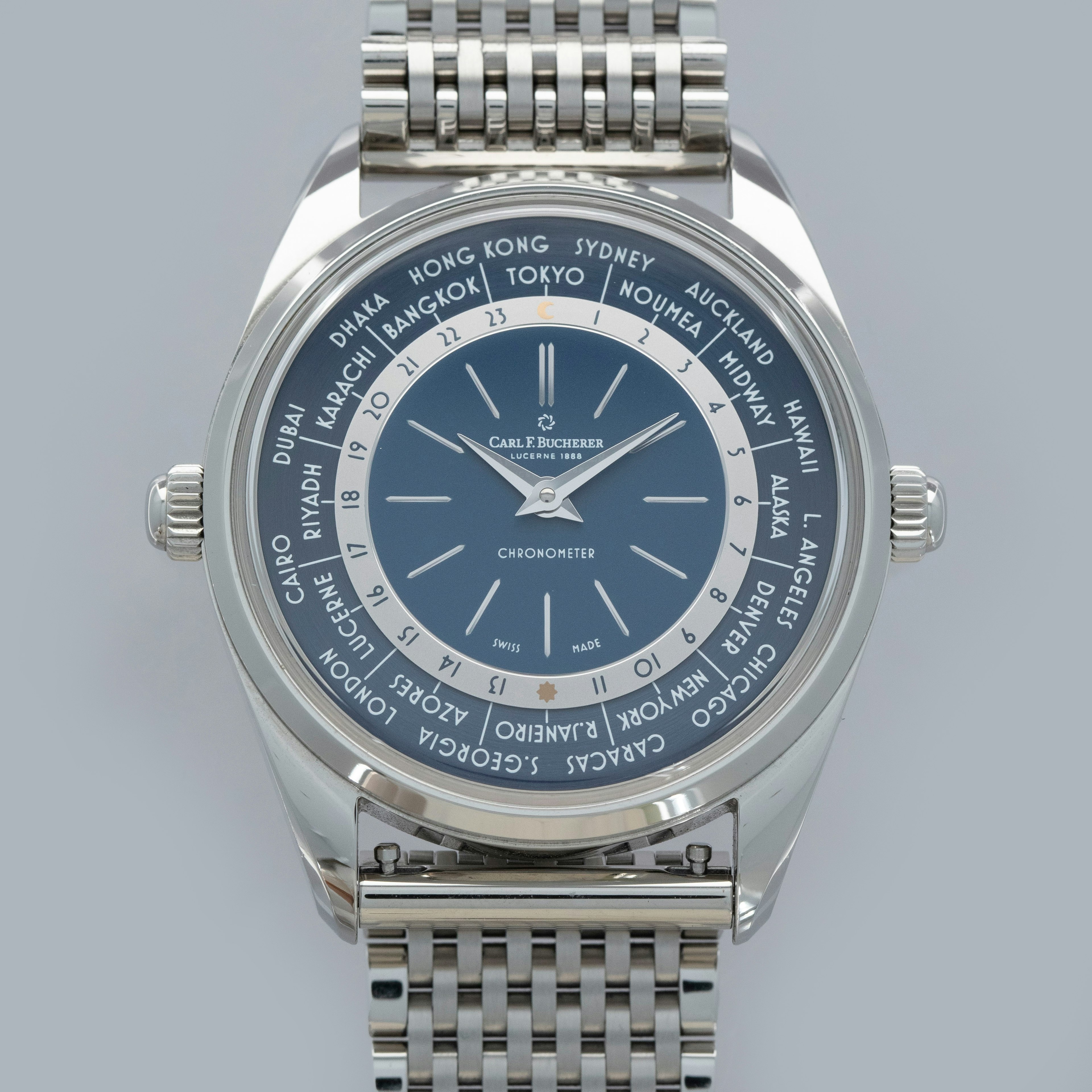 Thumbnail for Carl F. Bucherer Heritage Worldtimer Limited Edition For Hodinkee 00.10805.08.53.99