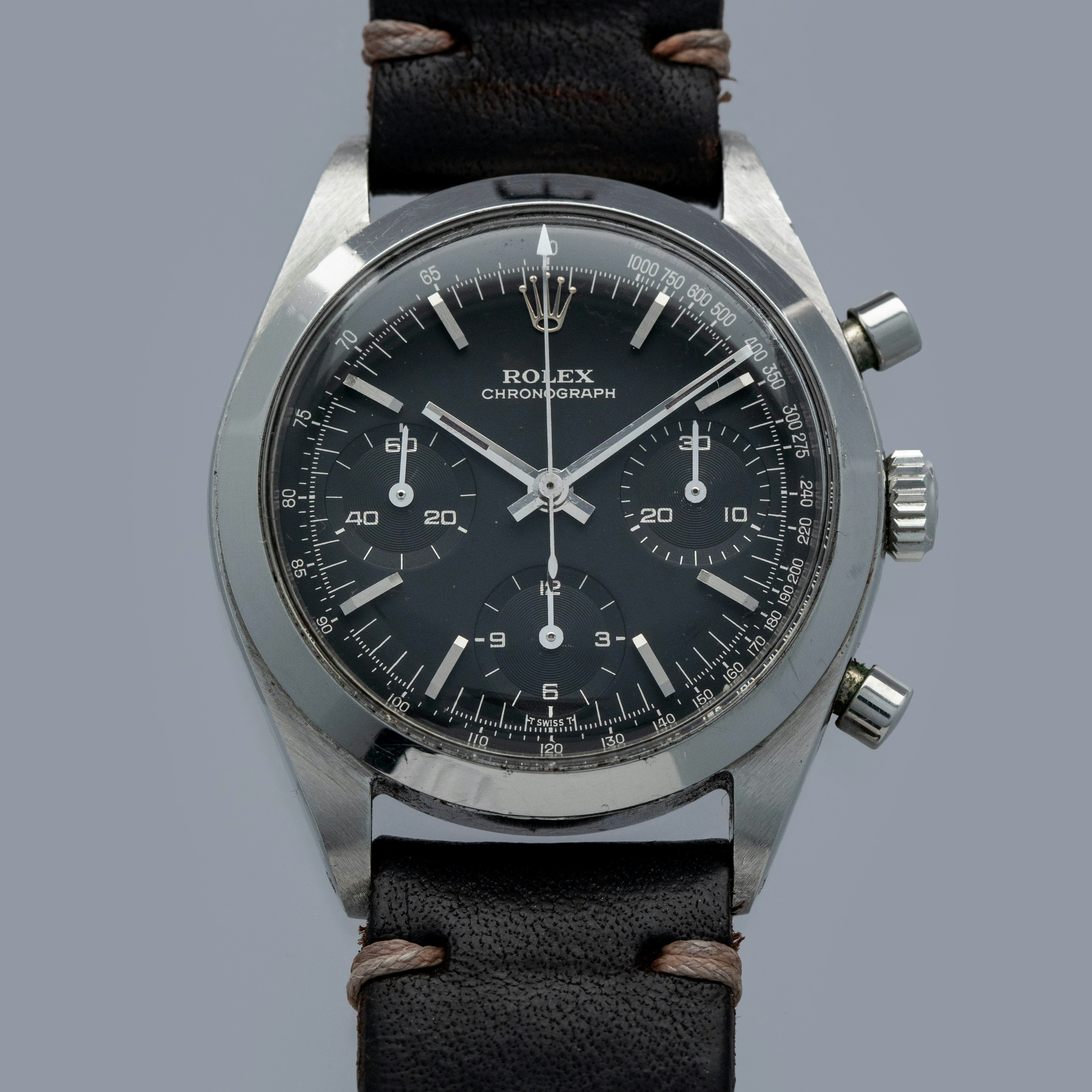 Thumbnail for Rolex Chronograph 6238 Black Galvanic Dial