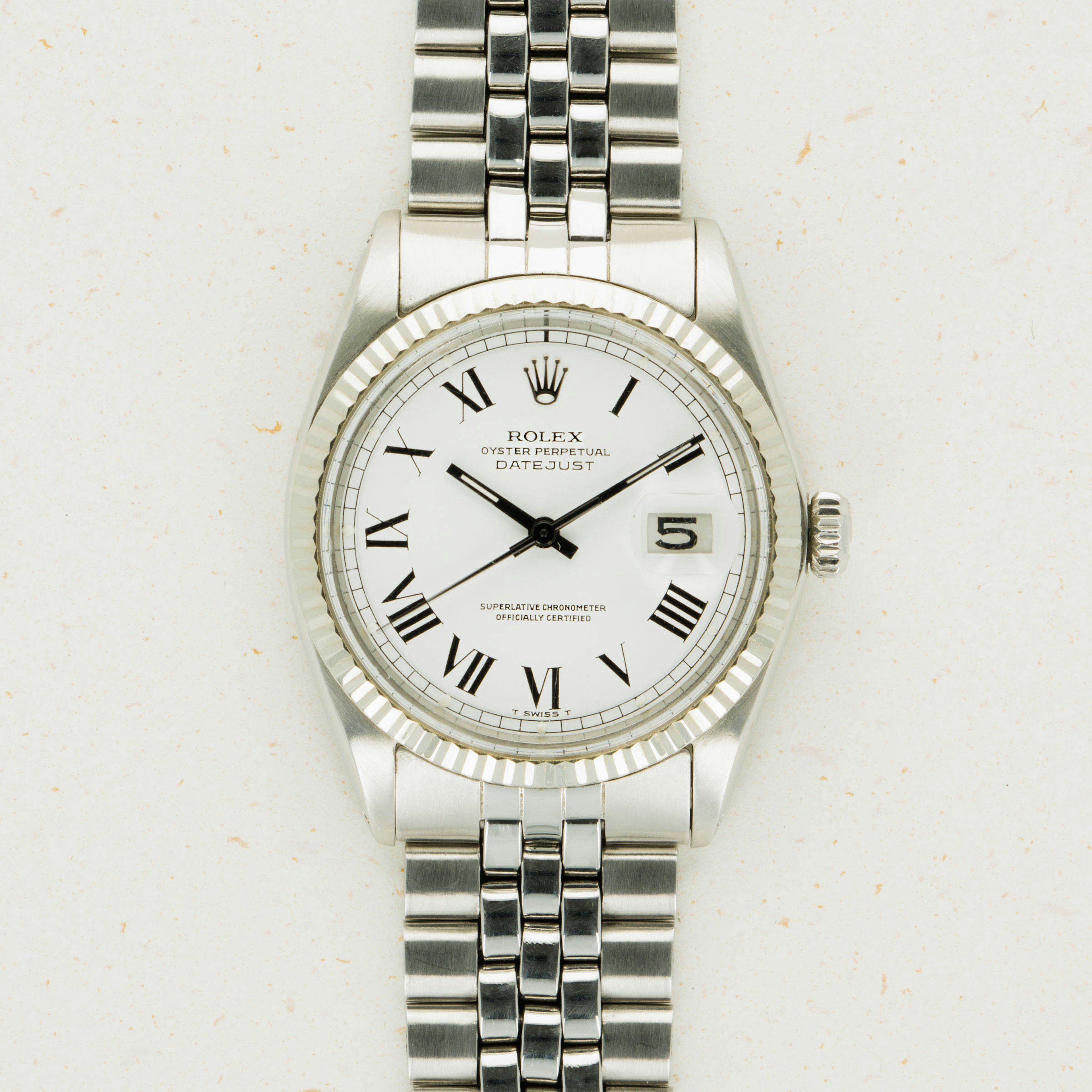 Thumbnail for Rolex Datejust 1601 White Buckley Dial
