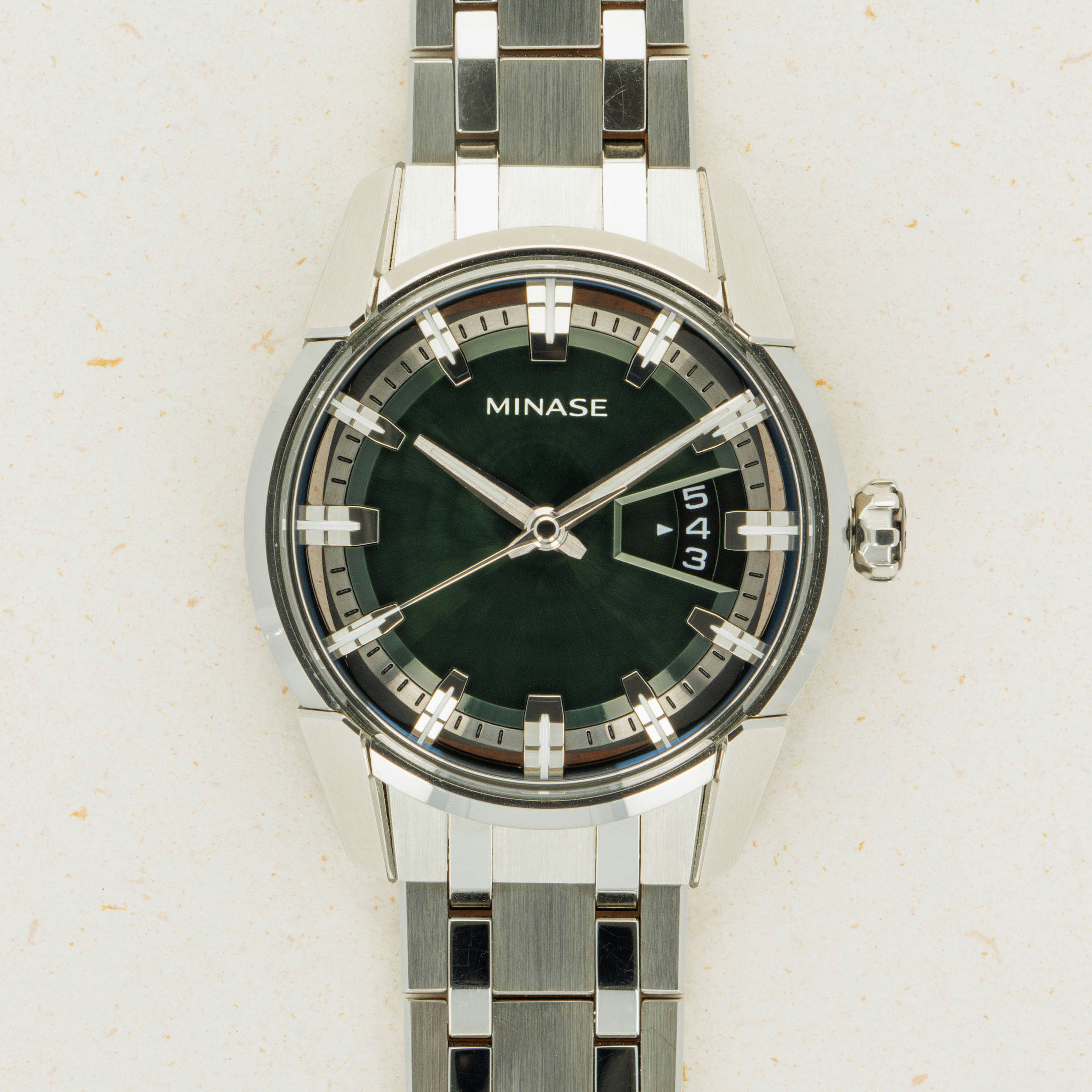 Thumbnail for Minase Divido VM04-R04SD Green Dial Steel Bracelet